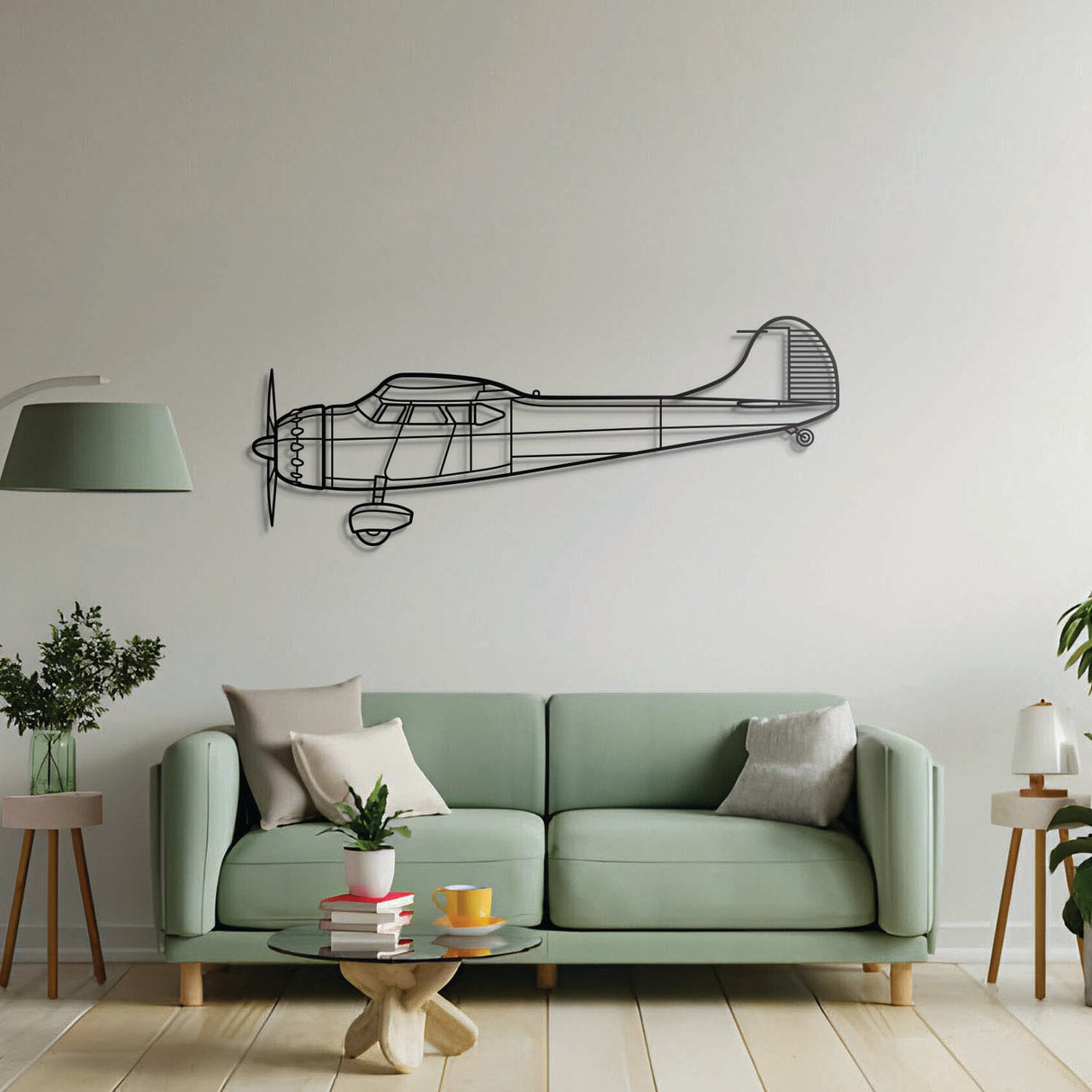 Aviation décor highlight: 195 laser‑cut steel wall art with matte finish and elevation screws for avgeek spaces