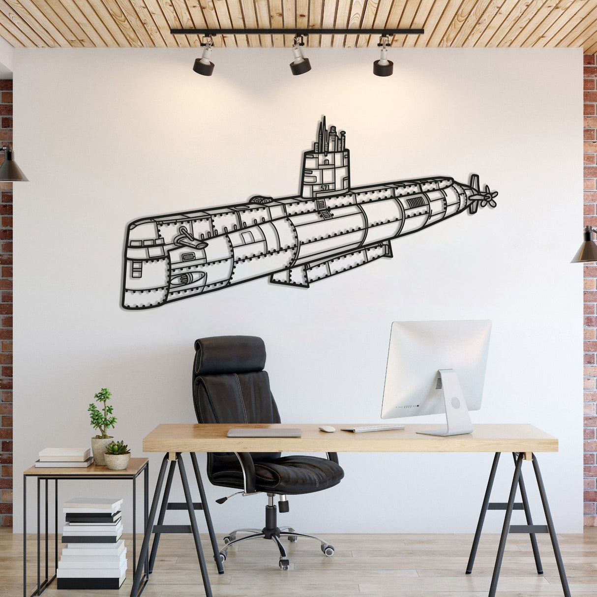 Uss Nautilus Metal Submarine Wall Art - NCP0666