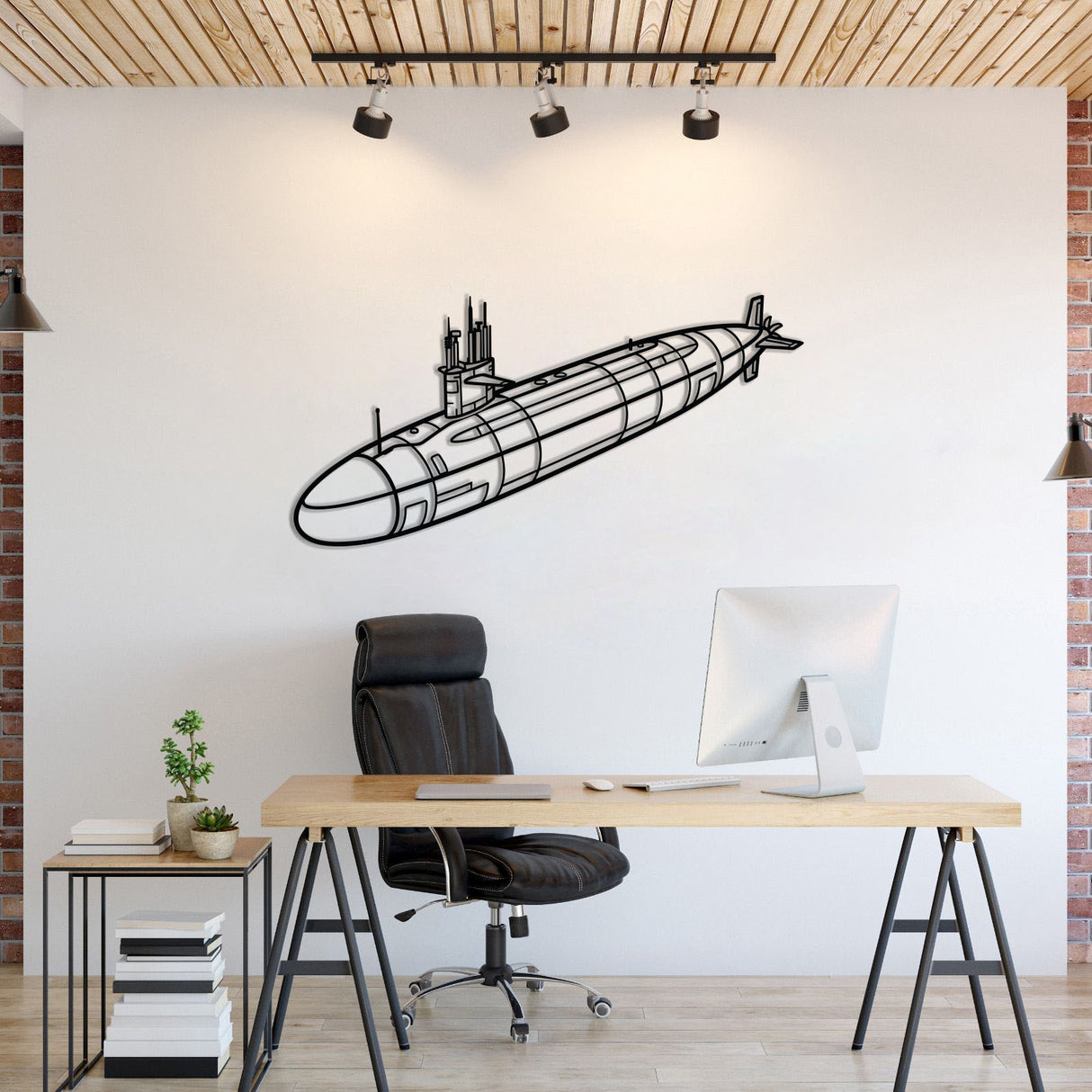 Permit Class Metal Submarine Wall Art - NCP0668