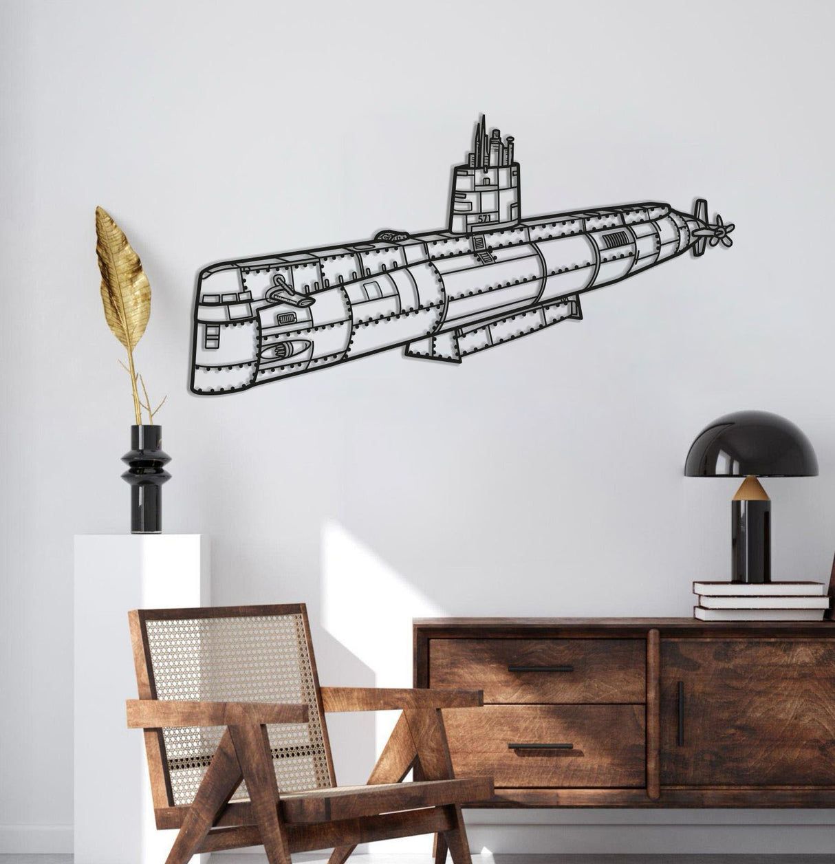 Uss Nautilus Metal Submarine Wall Art - NCP0666
