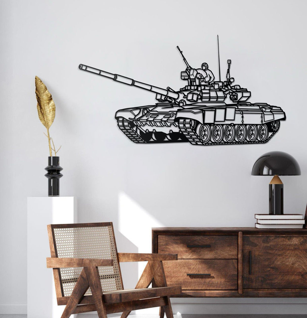 T-90 Metal Tank Wall Art - NCP0658