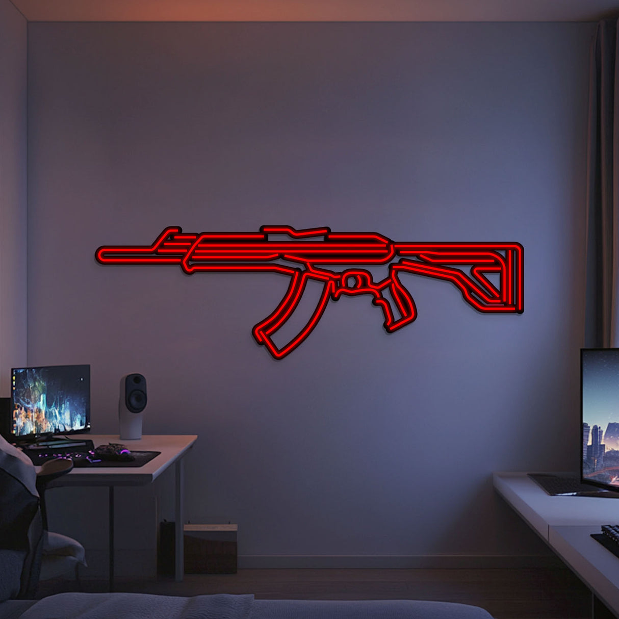Vandal Metal Neon Weapon Wall Art - NCN0069