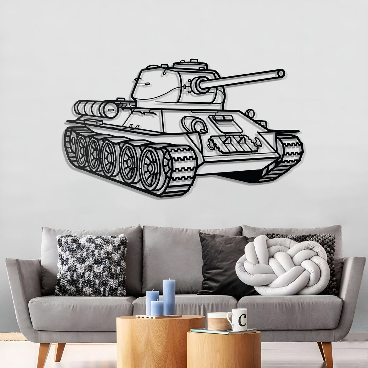 T-34 Metal Tank Wall Art - NCP0633
