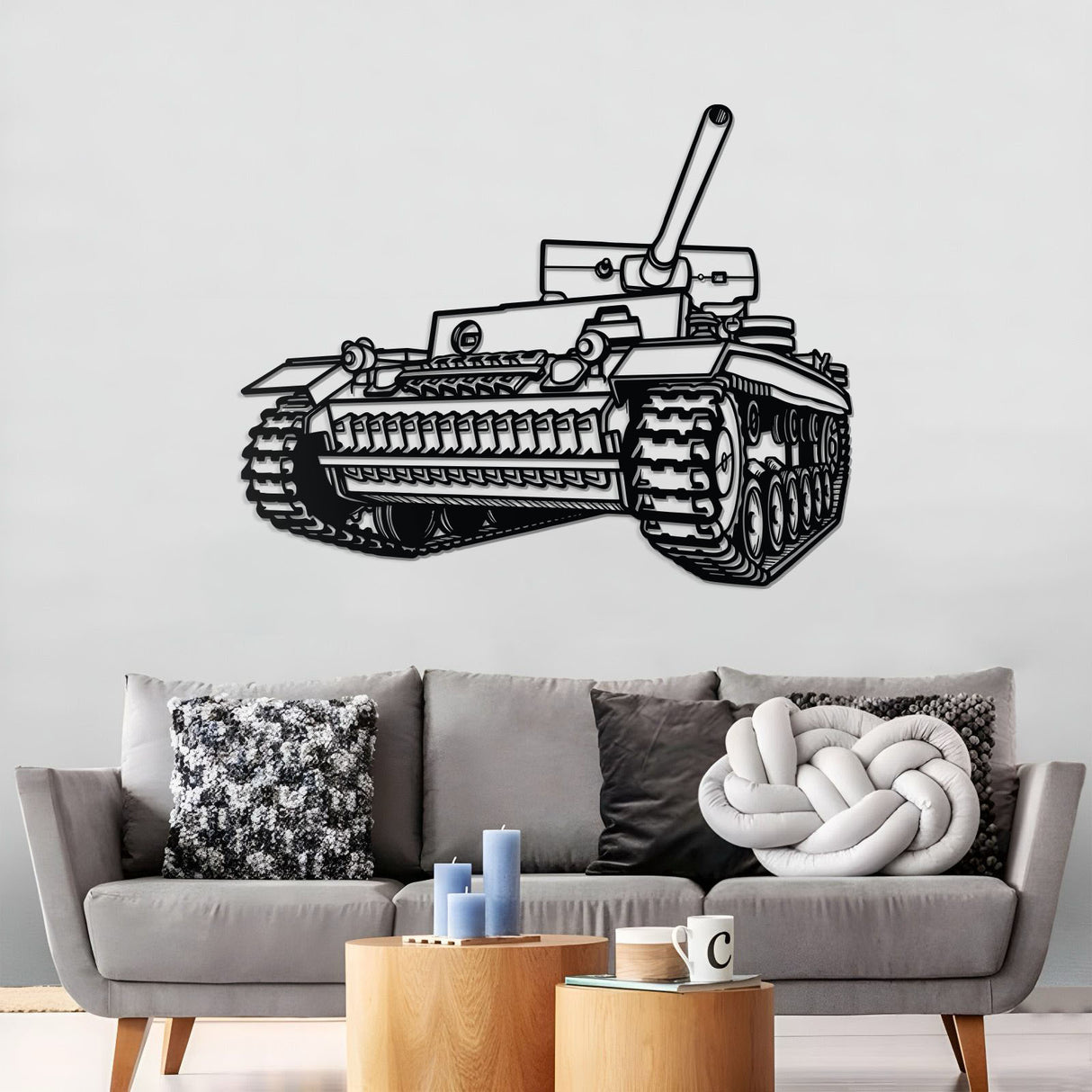 Panzerkampfwagen III Metal Tank Wall Art - NCP0661