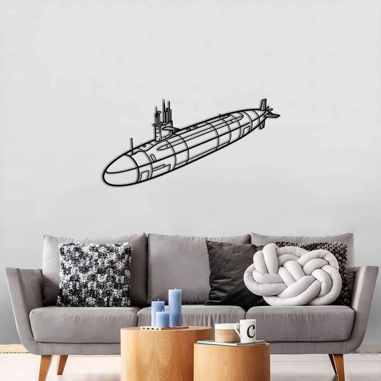 Permit Class Metal Submarine Wall Art - NCP0668