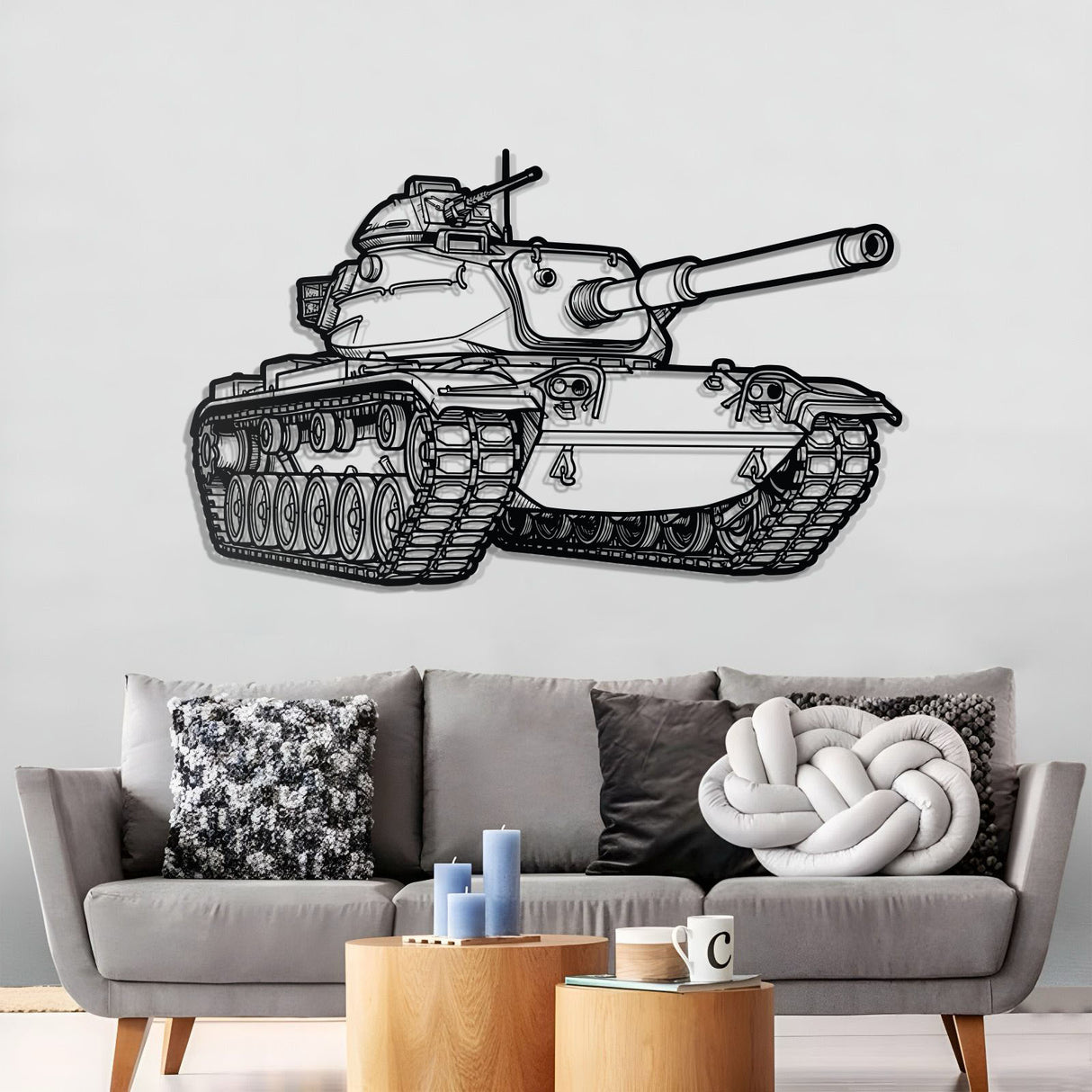 M60 Patton Metal Tank Wall Art - NCP0630