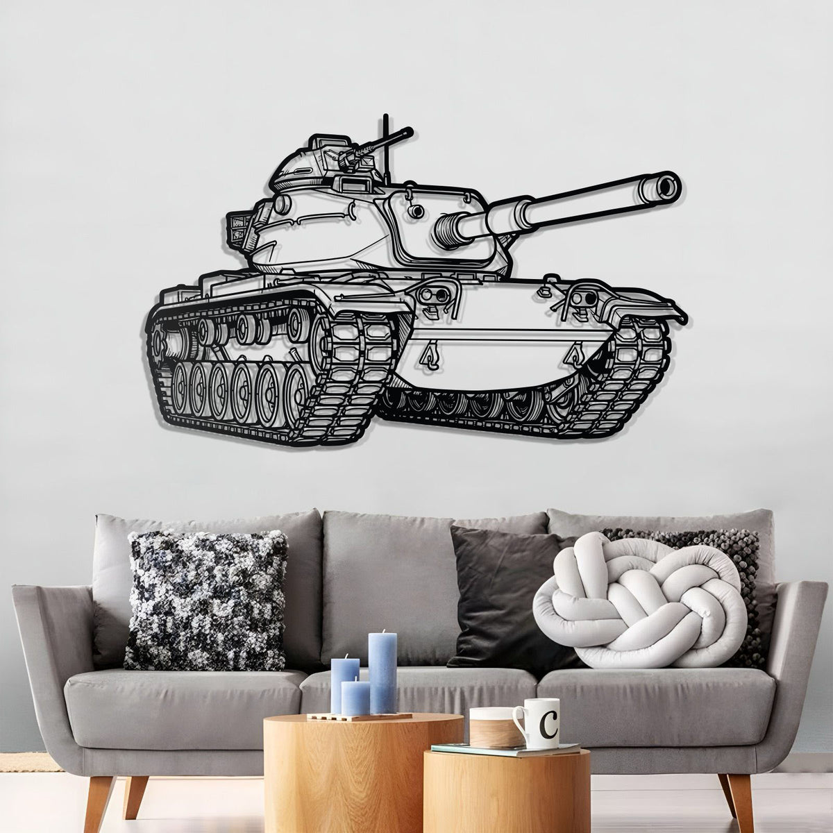 M60 Patton Metal Tank Wall Art - NCP0630