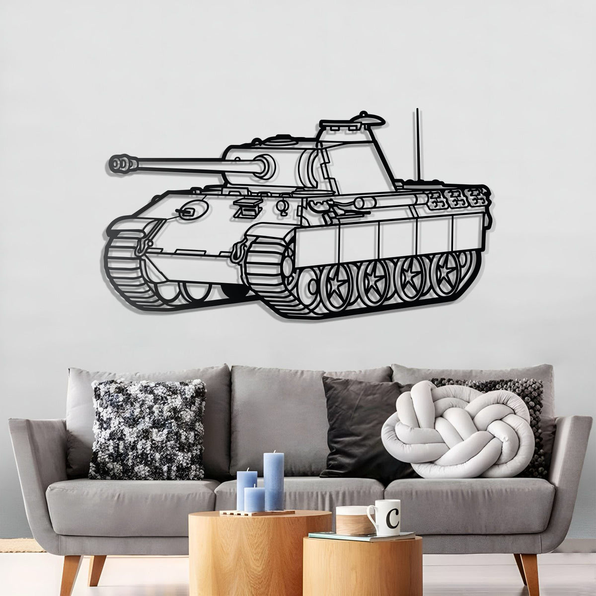 Panther Metal Tank Wall Art - NCP0636