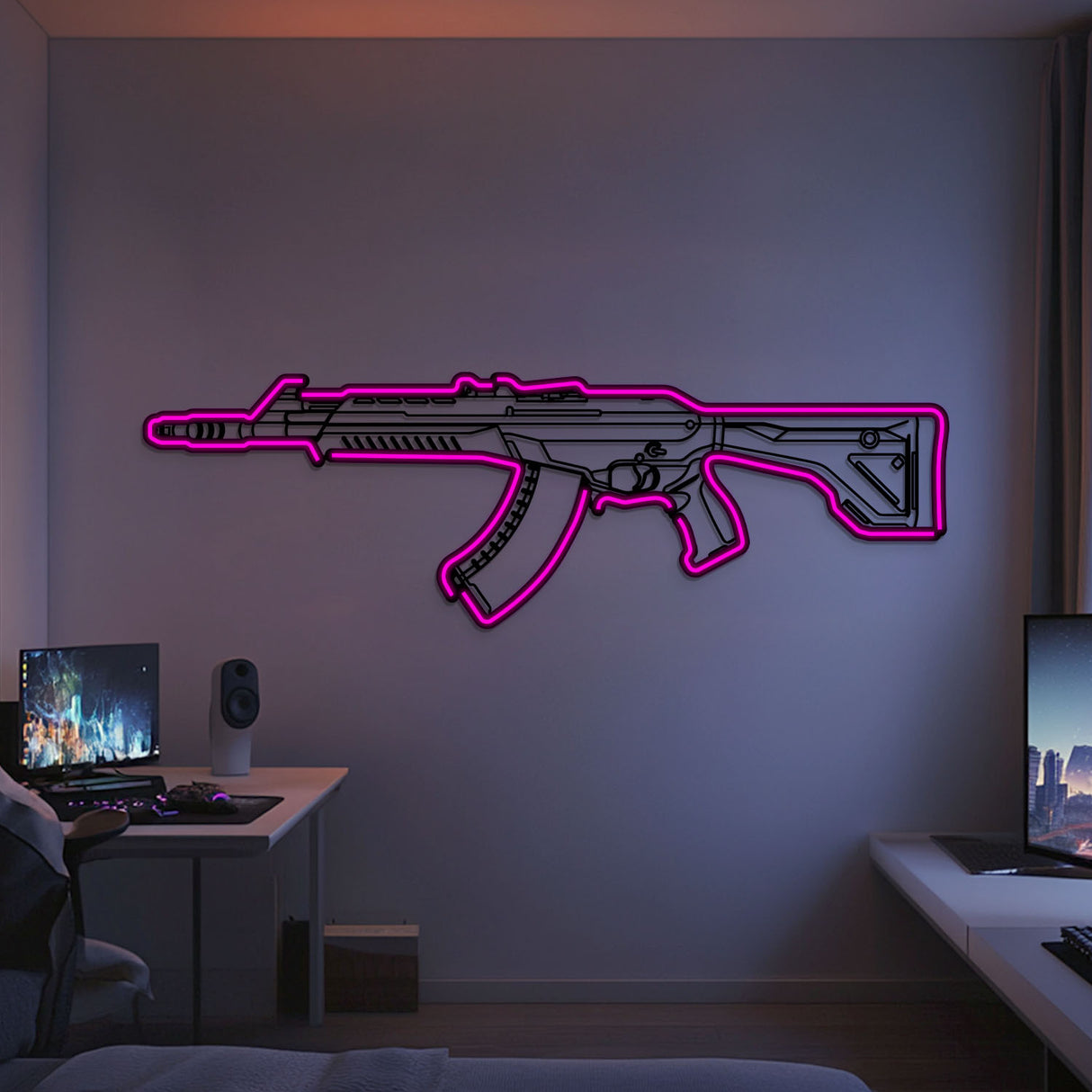 Vandal Metal Neon Weapon Wall Art - NCN0069