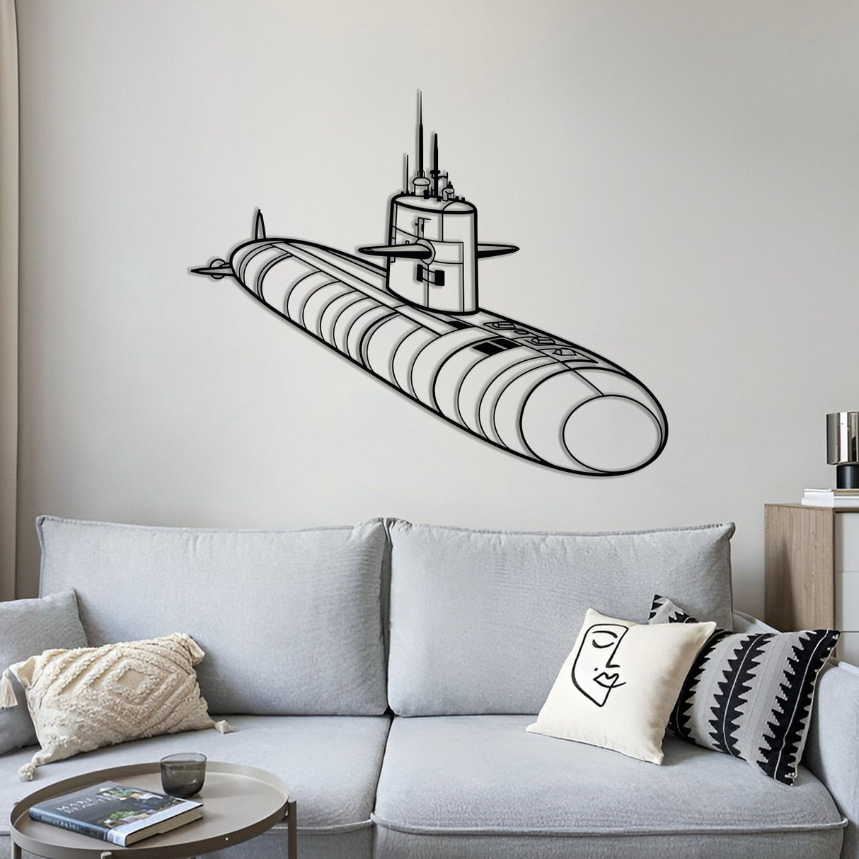 Barbel Class Metal Submarine Wall Art - NCP0667