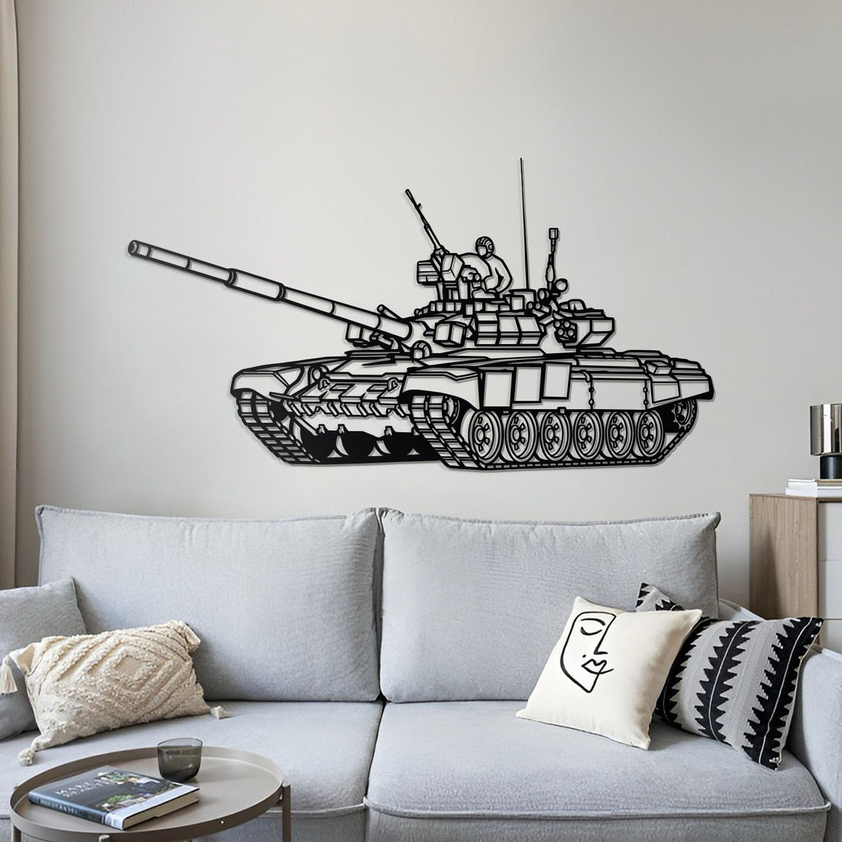 T-90 Metal Tank Wall Art - NCP0658