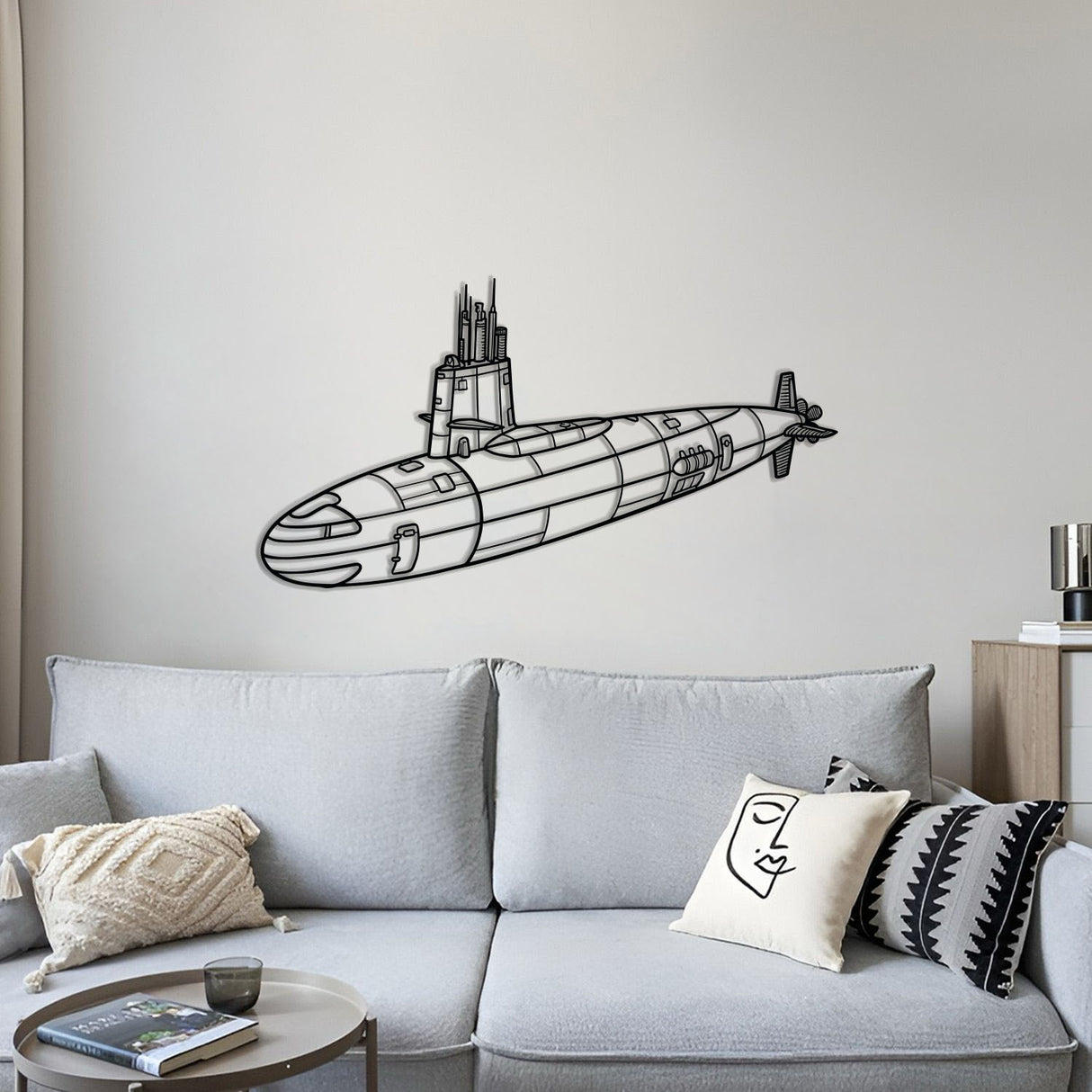 Skipjack Class Metal Submarine Wall Art - NCP0670