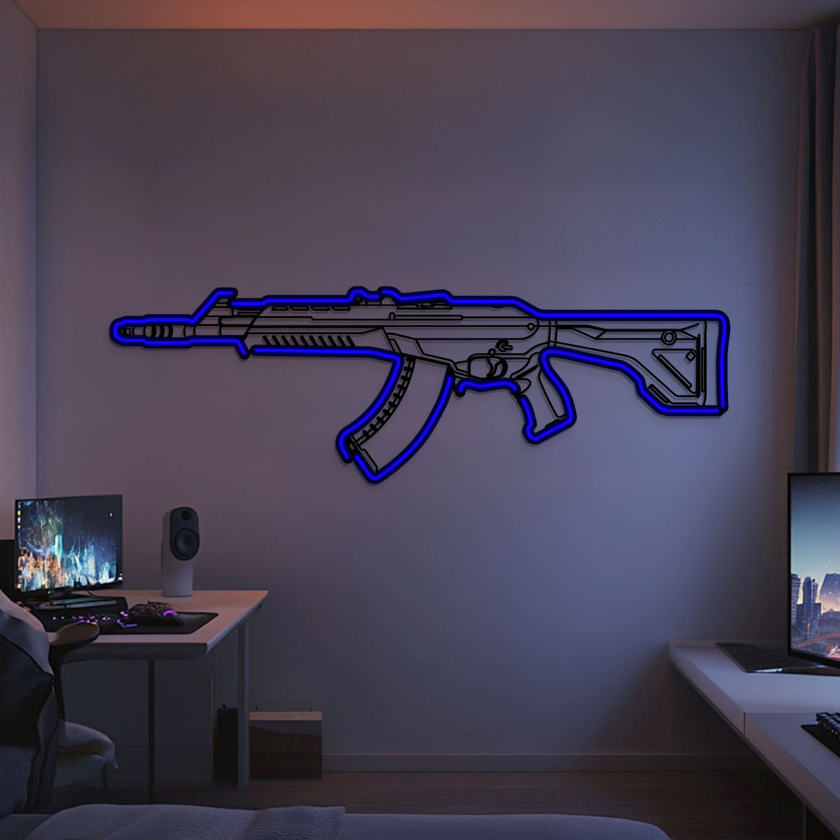 Vandal Metal Neon Weapon Wall Art - NCN0069