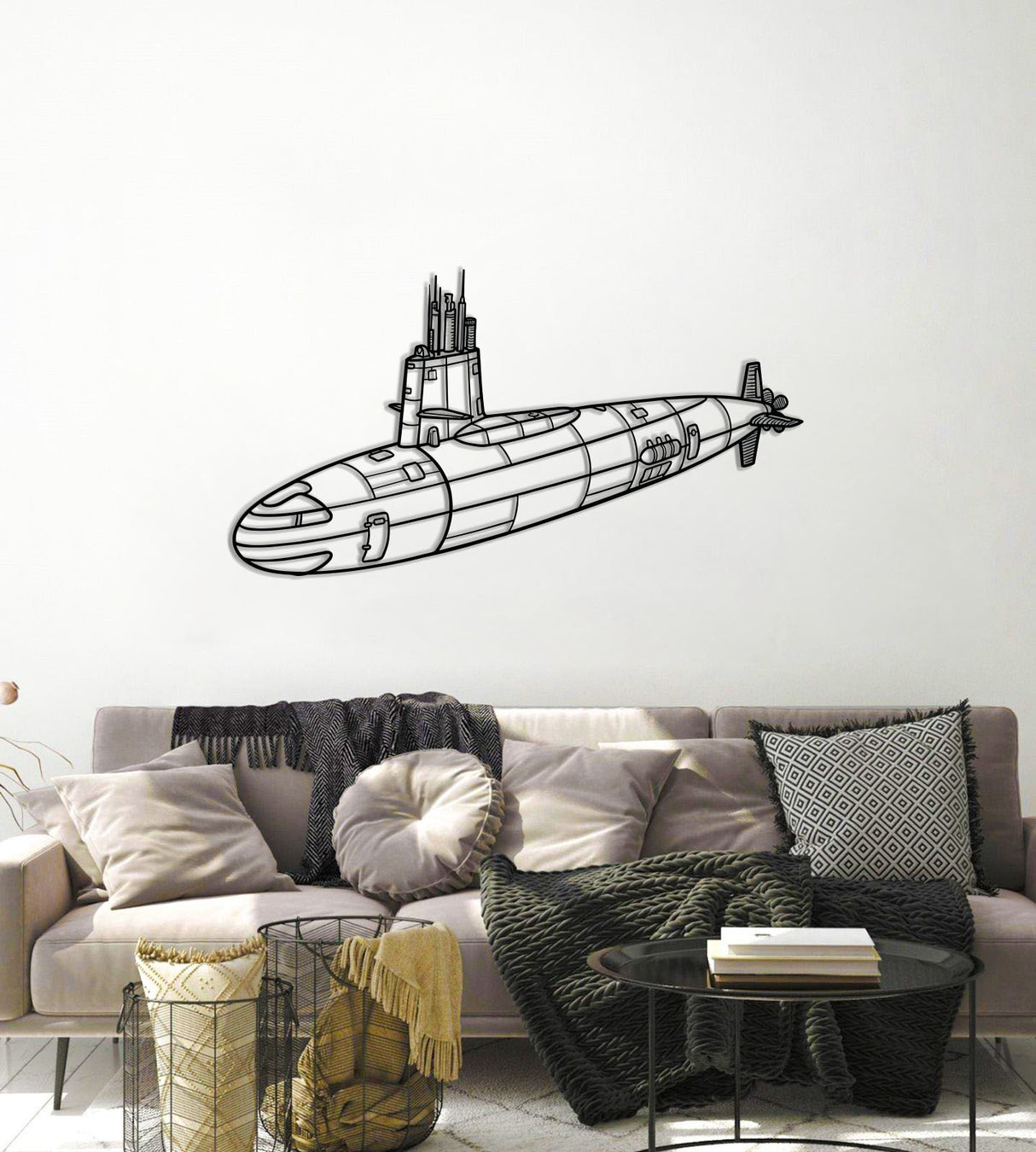 Skipjack Class Metal Submarine Wall Art - NCP0670