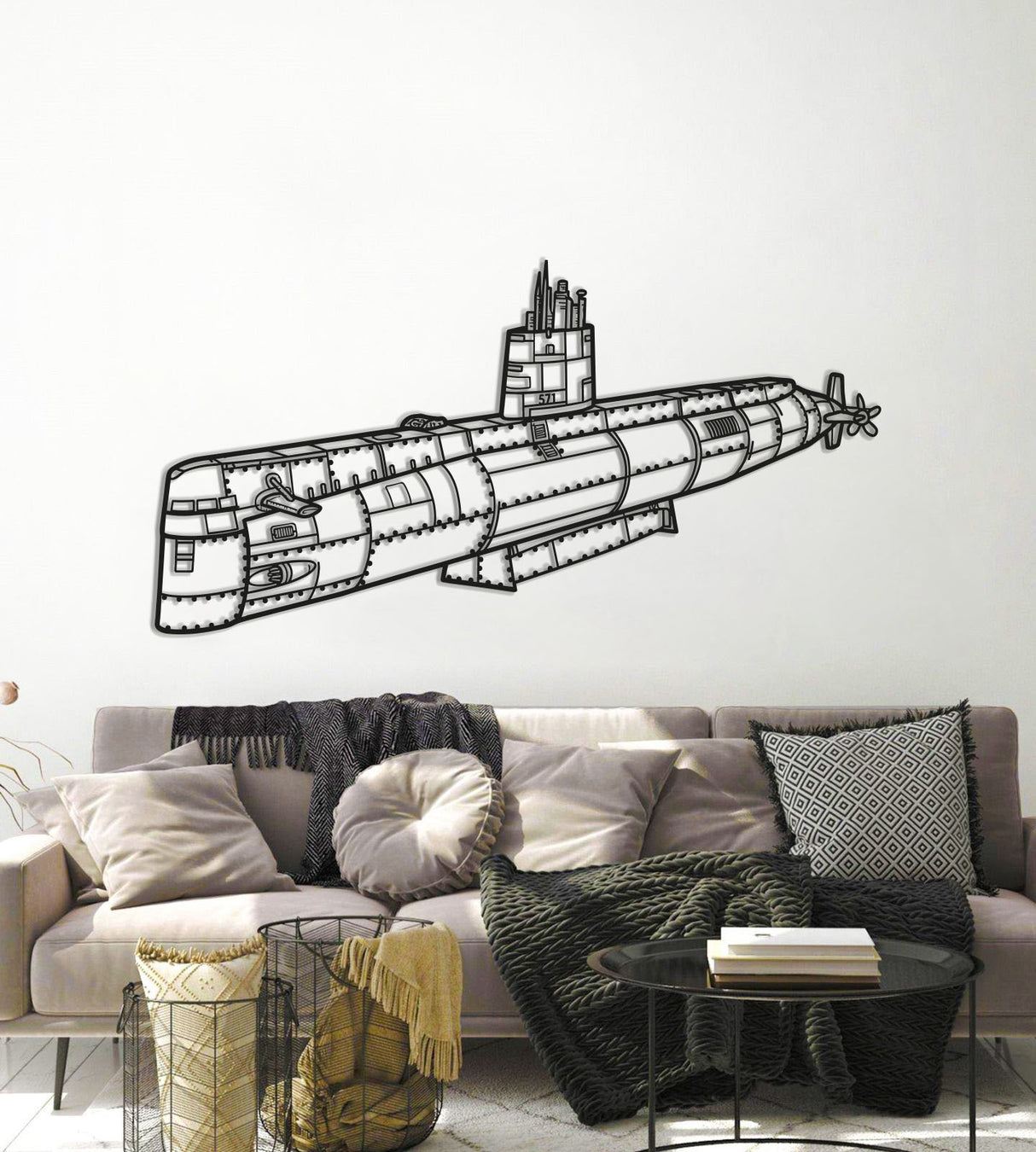 Uss Nautilus Metal Submarine Wall Art - NCP0666