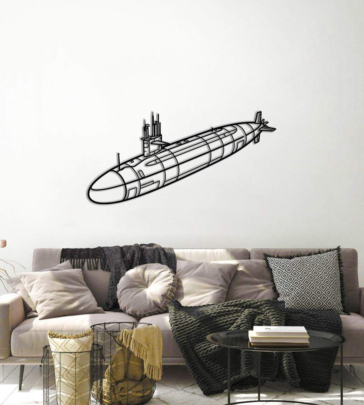 Permit Class Metal Submarine Wall Art - NCP0668