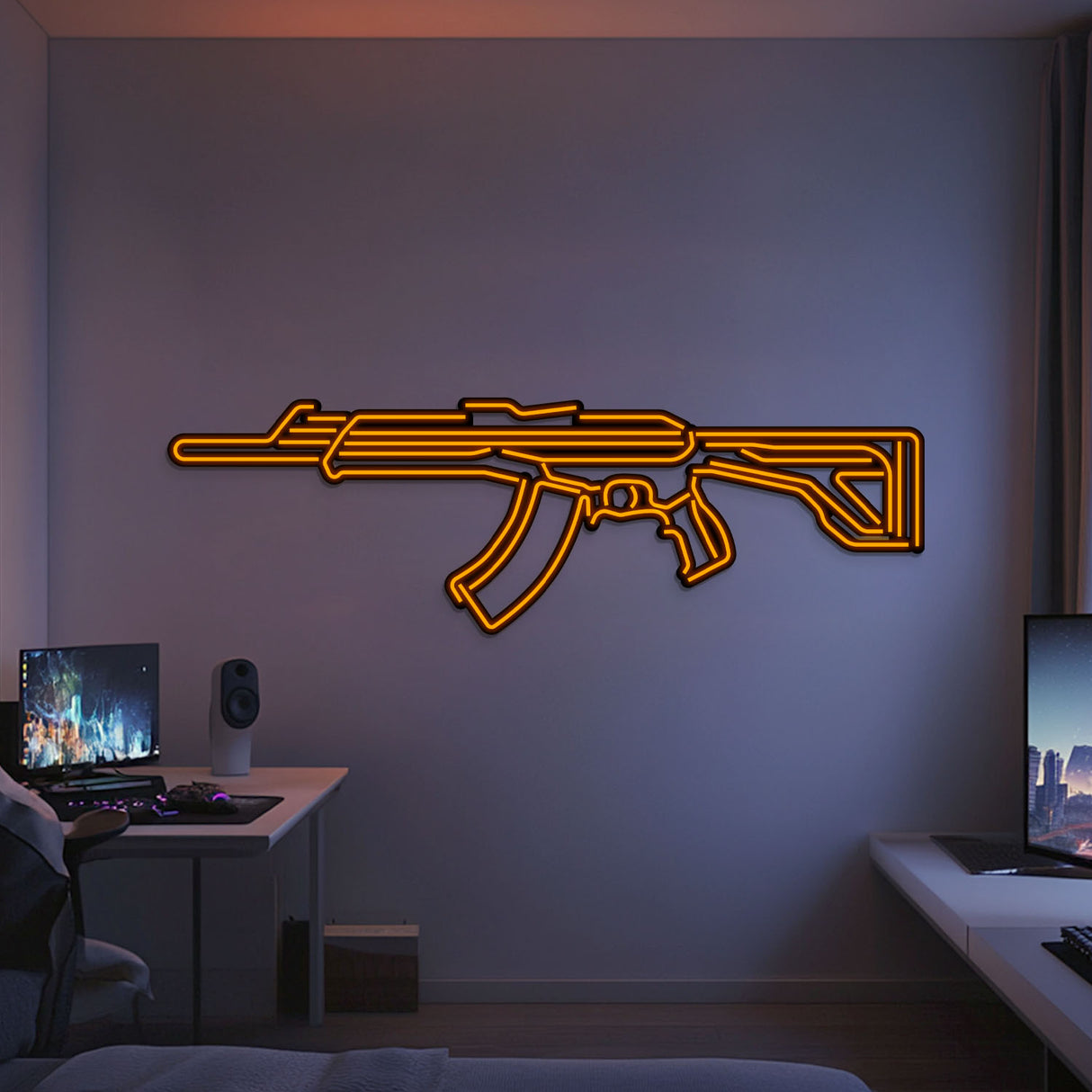Vandal Metal Neon Weapon Wall Art - NCN0069