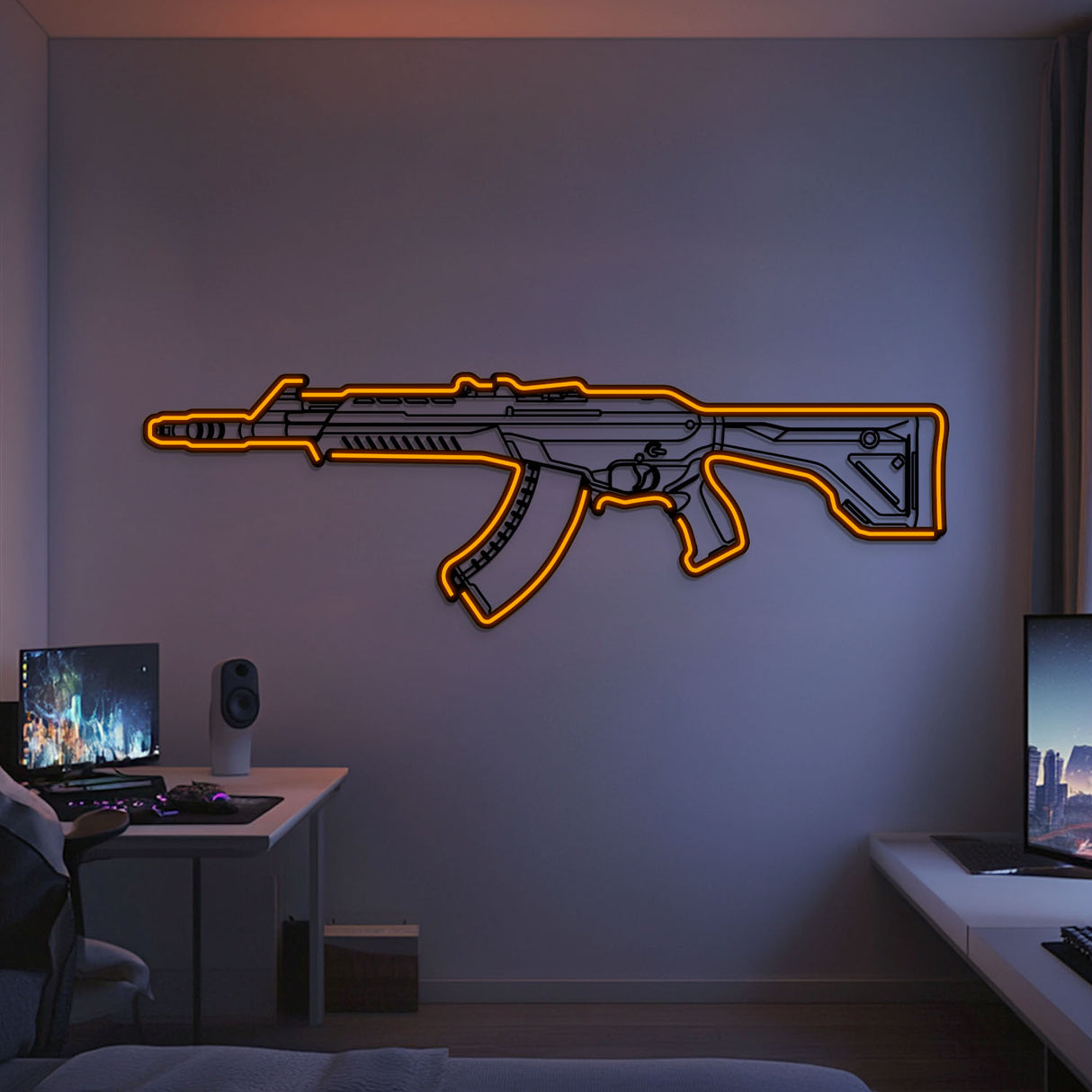 Vandal Metal Neon Weapon Wall Art - NCN0069