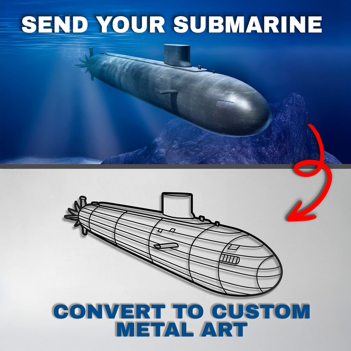 Your Personalized Submarine Metal Wall Art - NCP0654