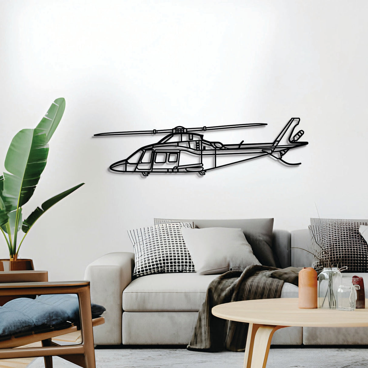 Navigate Craft A109S décor, ready-to-hang with elevation spacers, ideal avgeek gift for VIP aviation fans