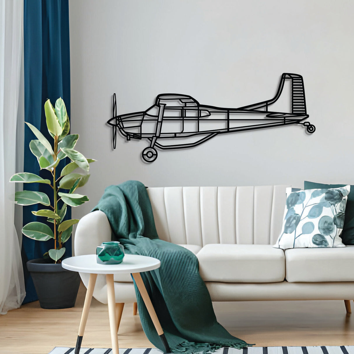 Matte-finish Cessna A185F Skywagon wall art, ideal aviation heritage gift for special occasions like birthdays or graduations