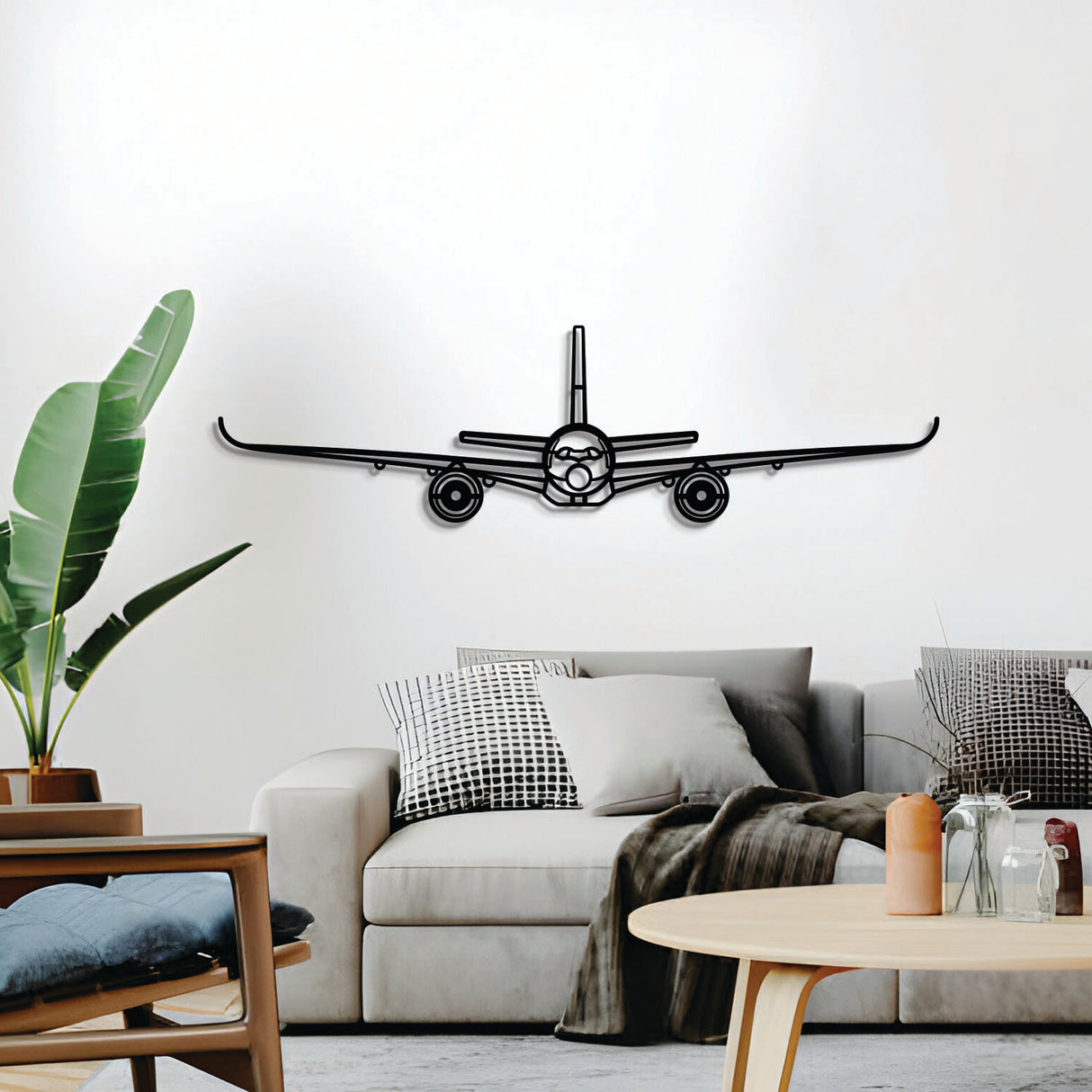 Navigate Craft A350‑900 décor, ready‑to‑hang with elevation spacers, ideal avgeek gift for aviation enthusiasts