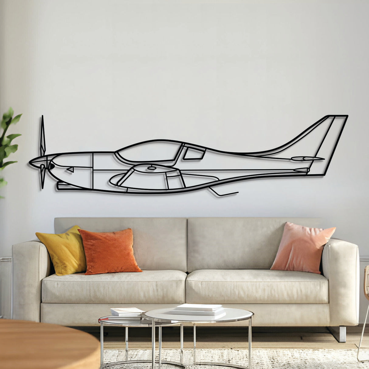 Aerospool VL-3 Sprint metal aircraft wall art, laser-cut 2 mm textured steel with matte powder-coated finish