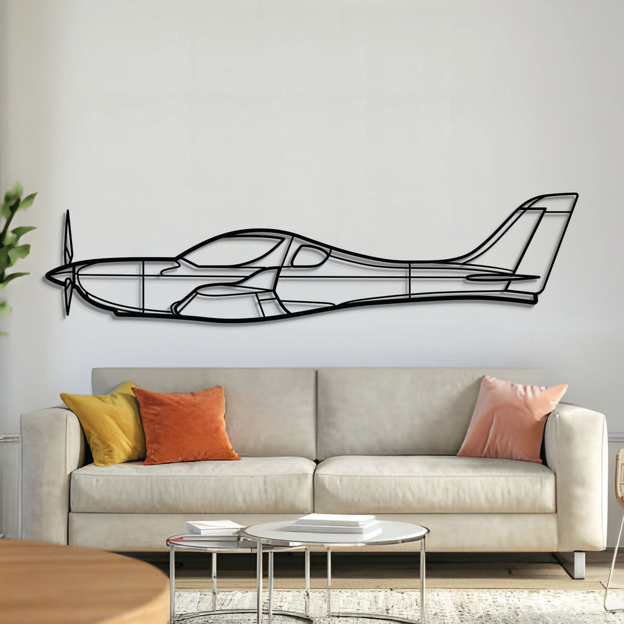 Aerospool WT9 Dynamic metal aircraft wall art, laser-cut 2 mm textured steel with matte powder-coated finish