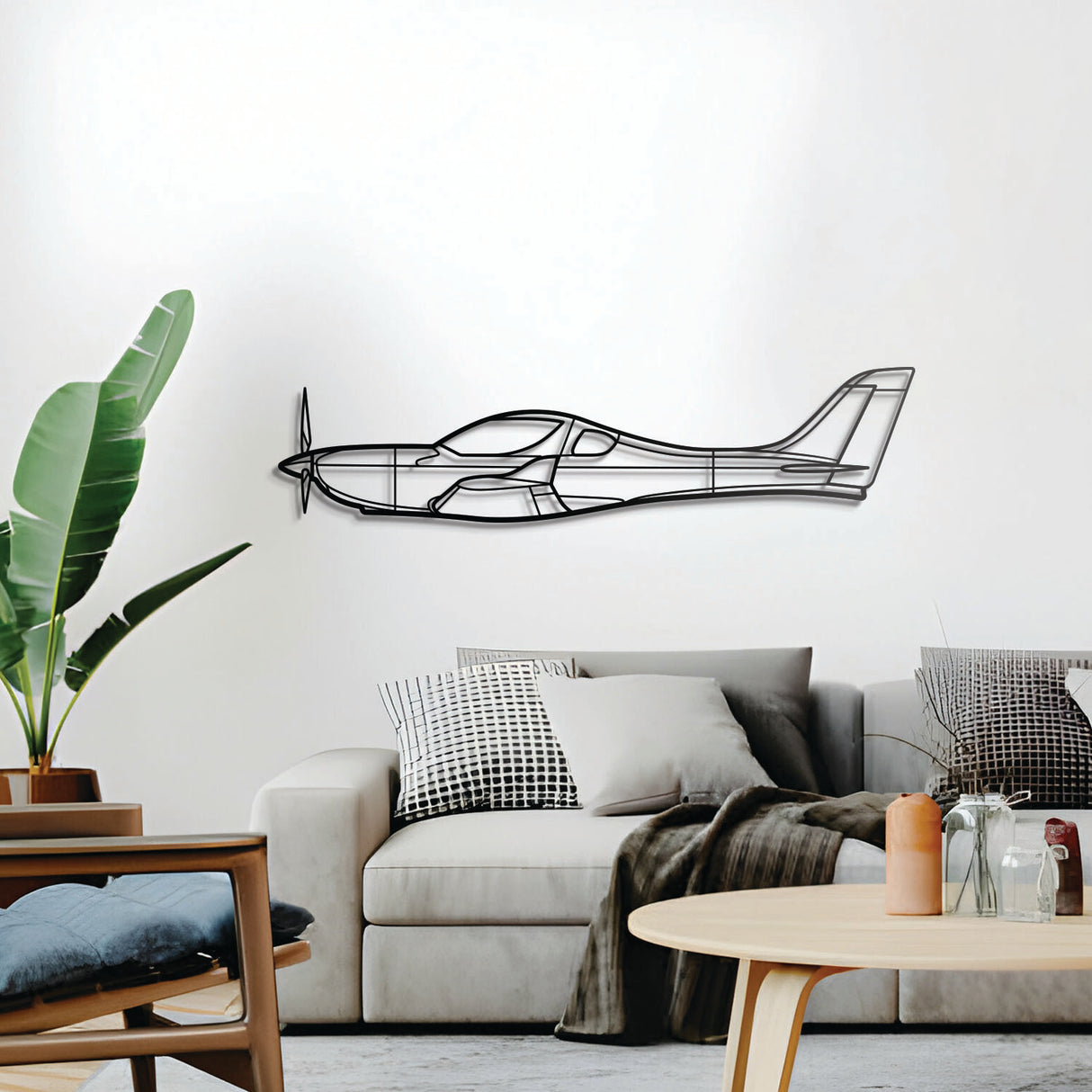 Aerospool WT9 Dynamic 3D metal wall décor, elevated 1 cm from wall, ready-to-hang aviation centerpiece