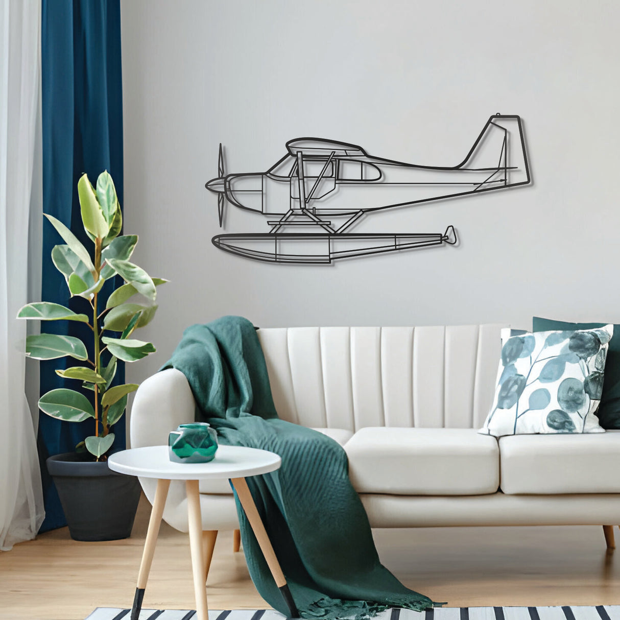 Historic Citabria aerobatic trainer silhouette – powder‑coated matte finish blends with contemporary interiors; first flown in 1964 and certified for positive/negative G maneuvers
