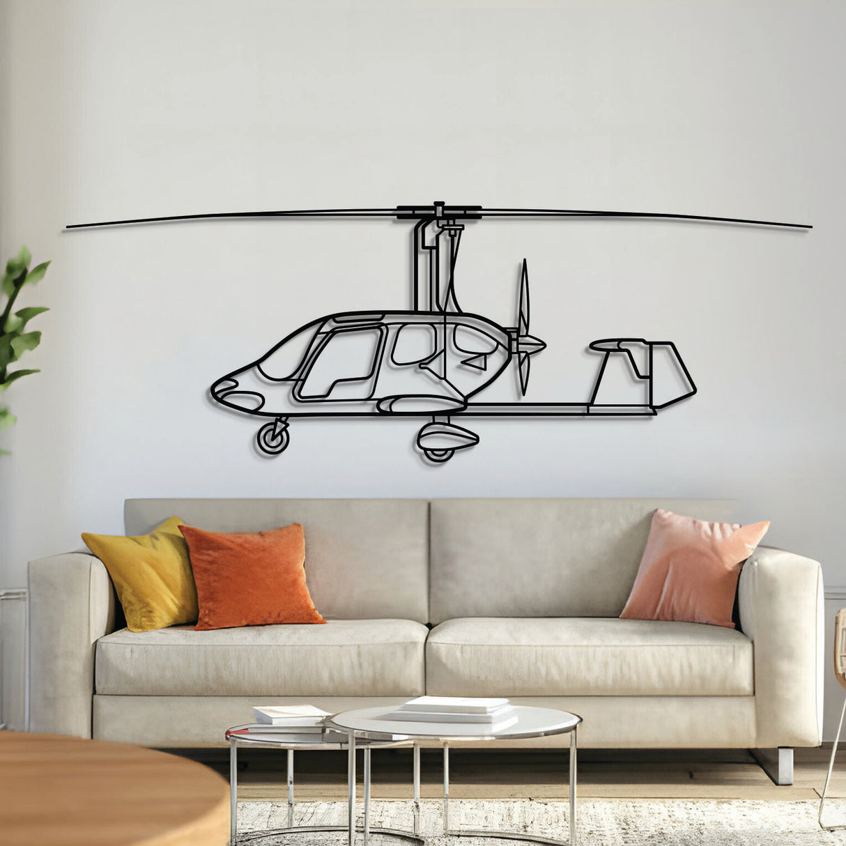Argon GTL metal aircraft wall art, laser‑cut 2 mm steel with matte powder coat and floating 3D effect