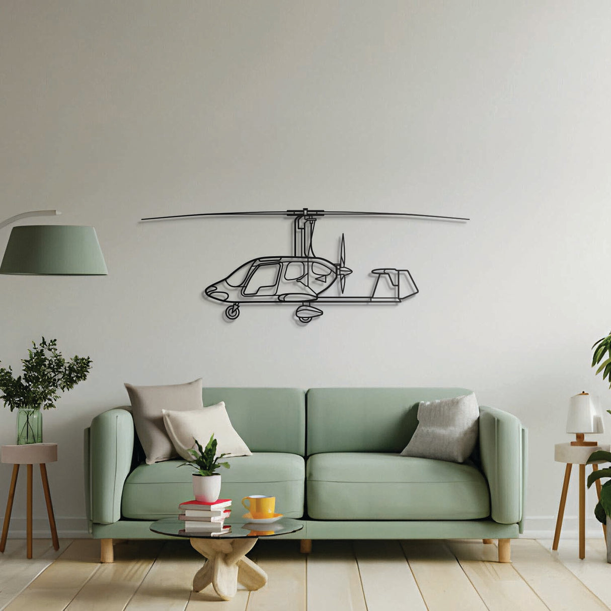 Aviation décor: Argon GTL metal wall art in matte steel with floating 3D effect—perfect for hangar or office