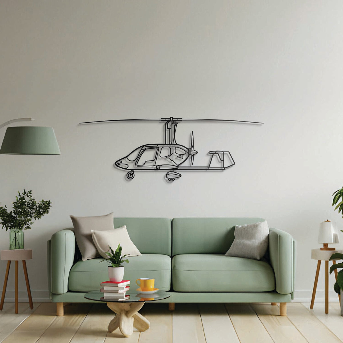 Aviation décor: Argon GTL metal wall art in matte steel with floating 3D effect—perfect for hangar or office