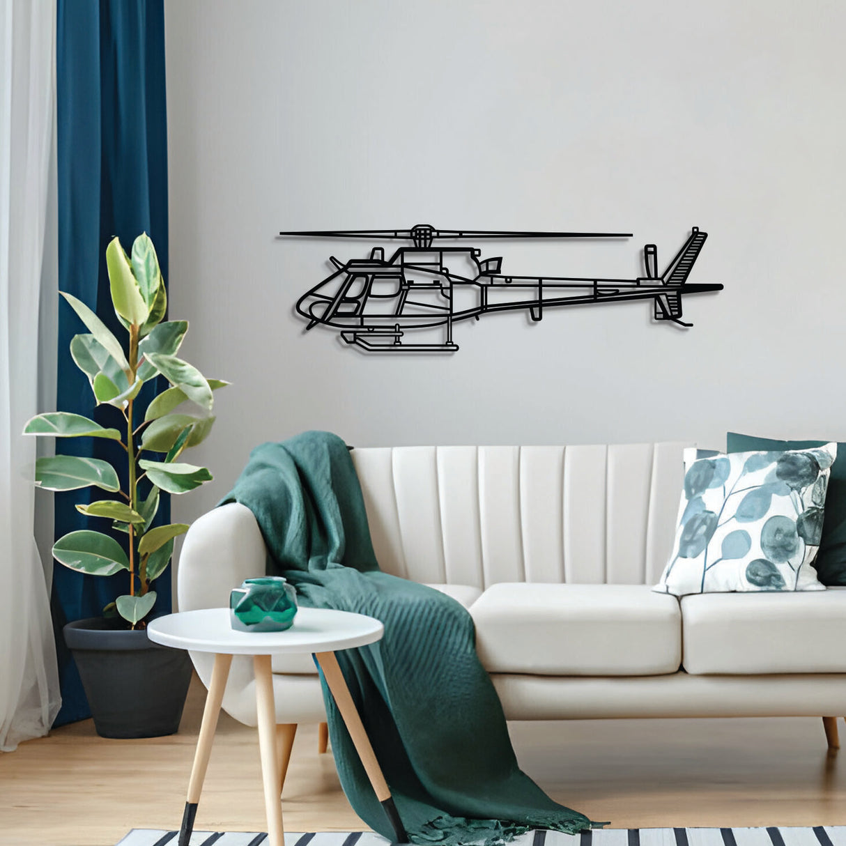 Matte‑finish AS550 Fennec aircraft wall art, ideal aviation heritage gift for special occasions like birthdays or retirements