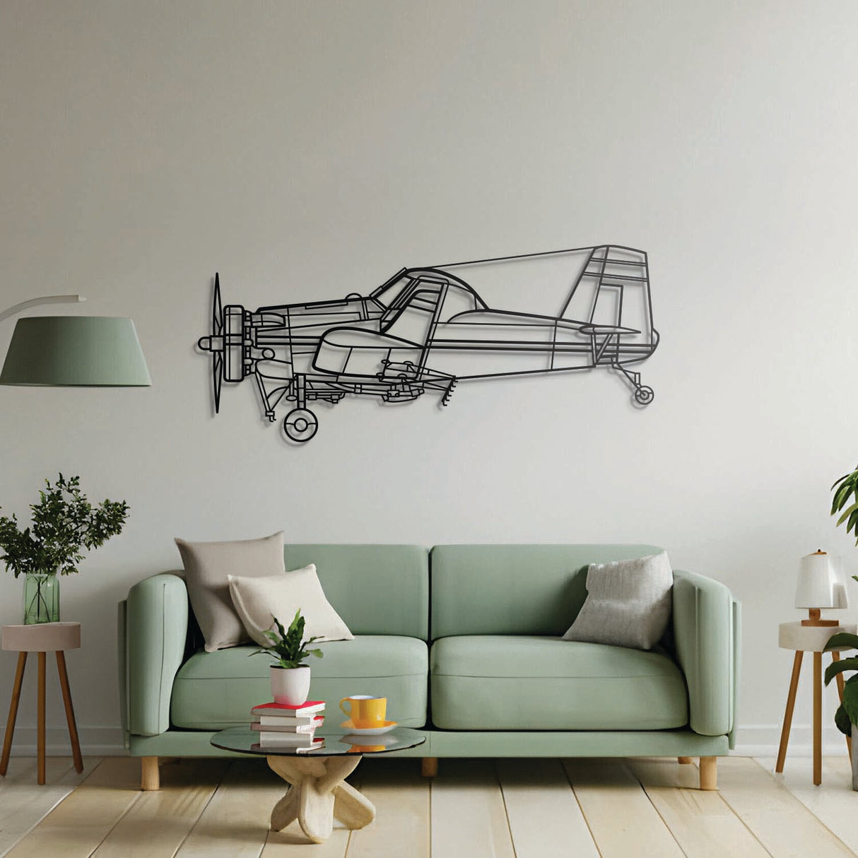 Aviation décor highlight: AT‑301 laser‑cut steel wall art with matte finish and elevation screws for avgeek spaces