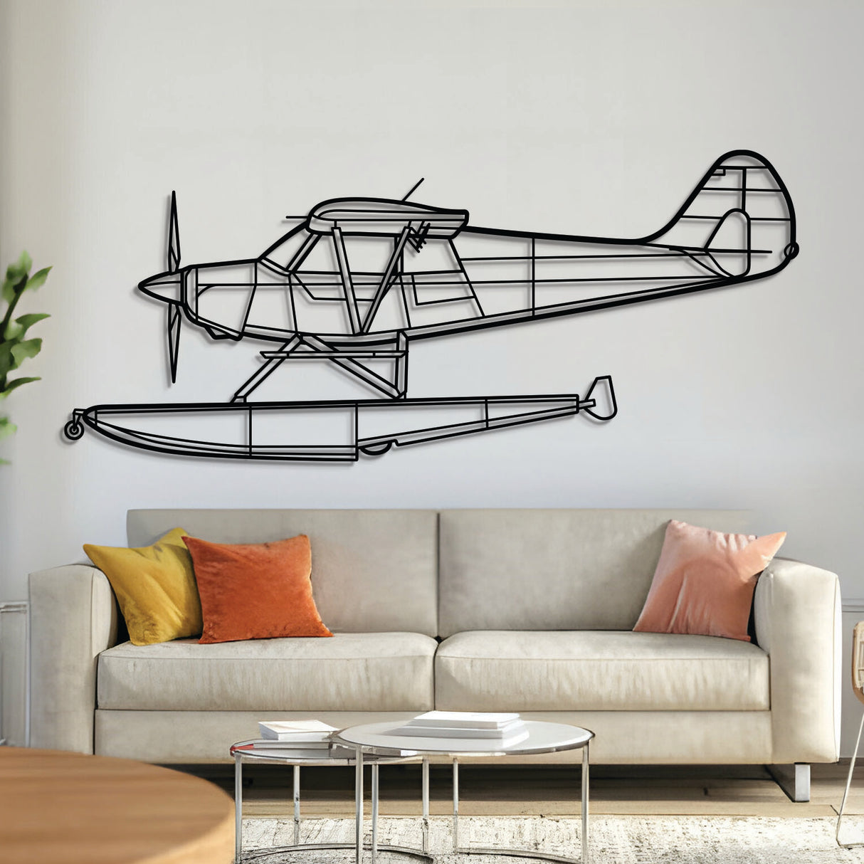 A‑1B Skyraider 1999 silhouette – laser‑cut 2 mm steel, textured matte black powder‑coat finish, ready to hang