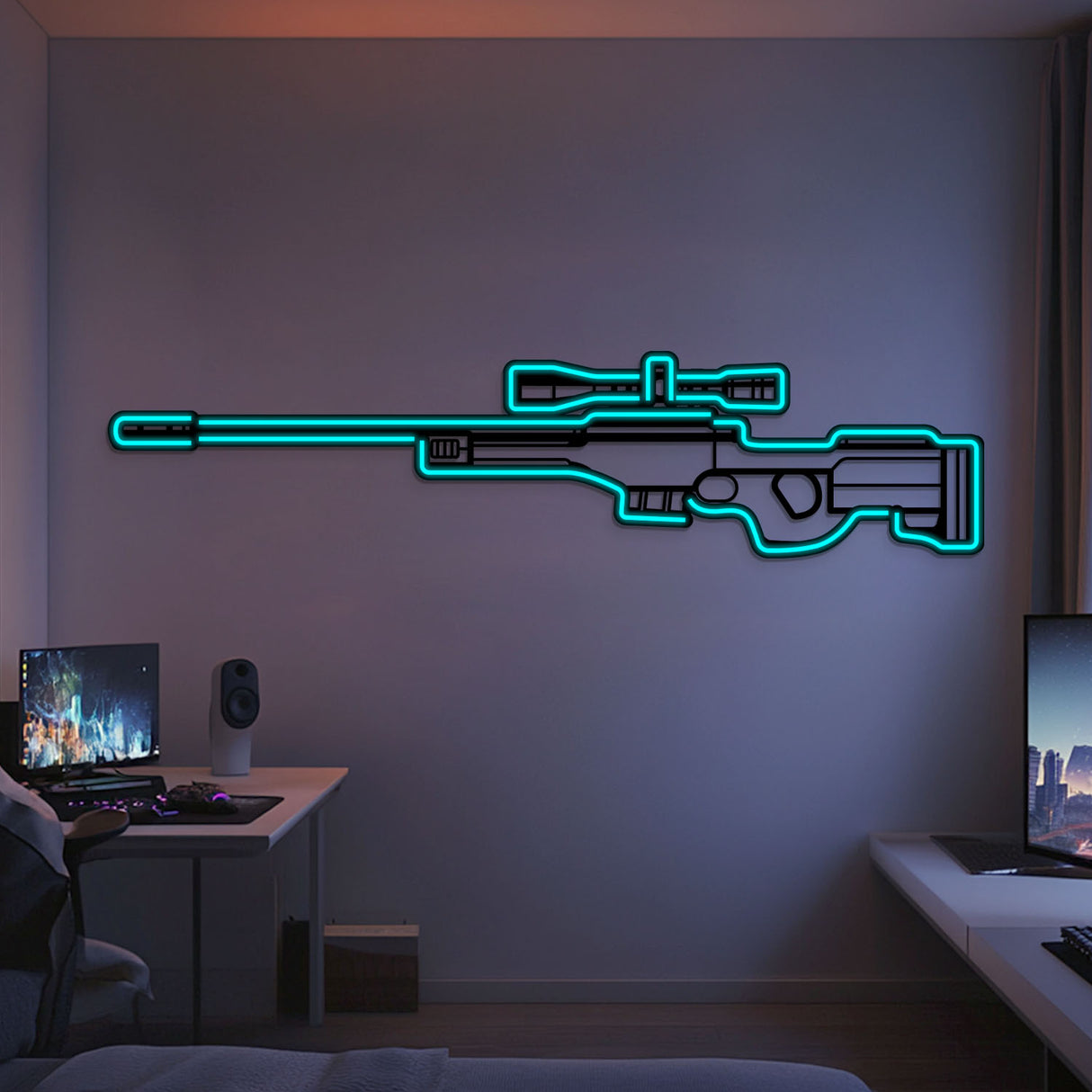 AWP Metal Neon Weapon Wall Art - NCN0063