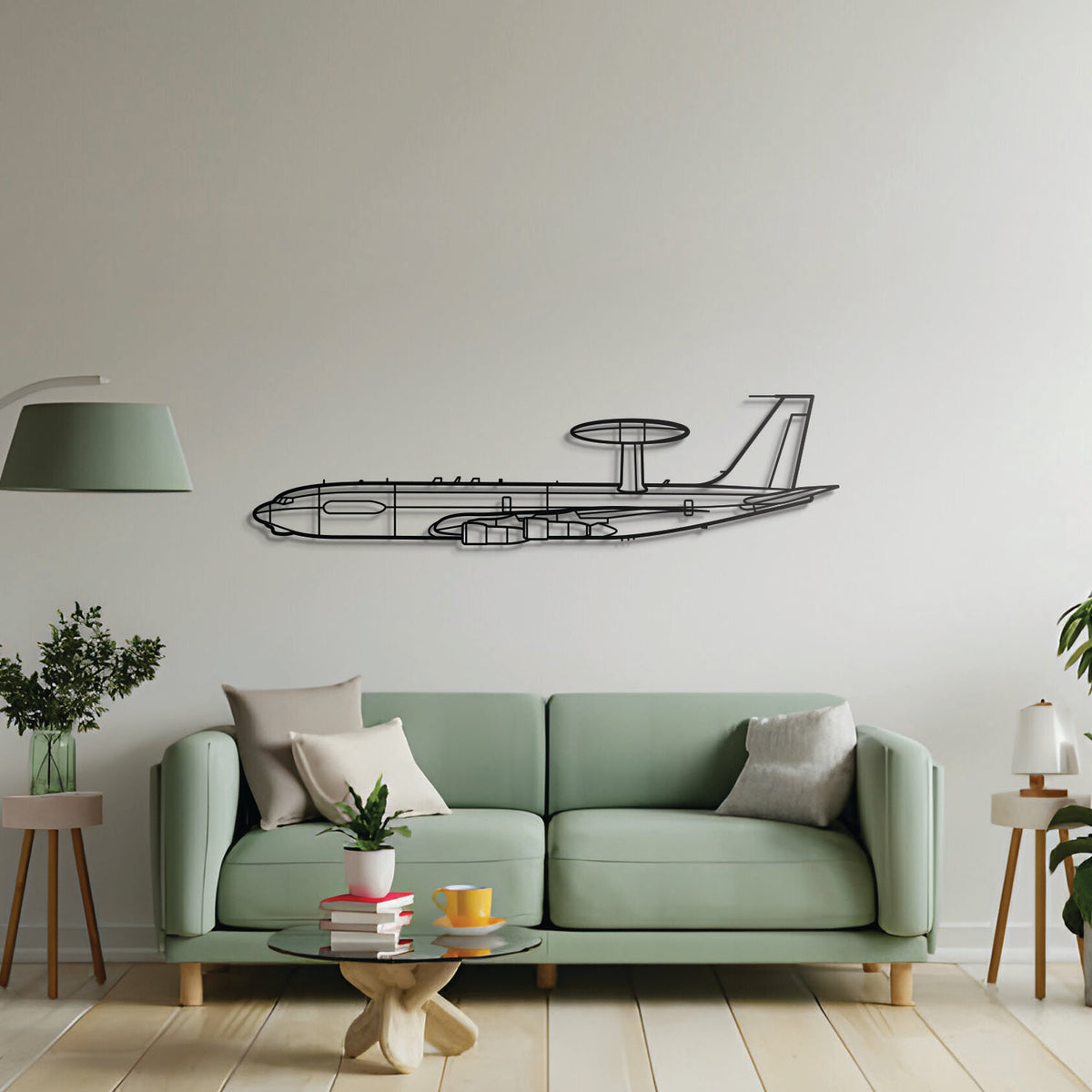 Gift for aviation enthusiasts: E-3G Sentry AWACS metal wall art for hangars or living spaces