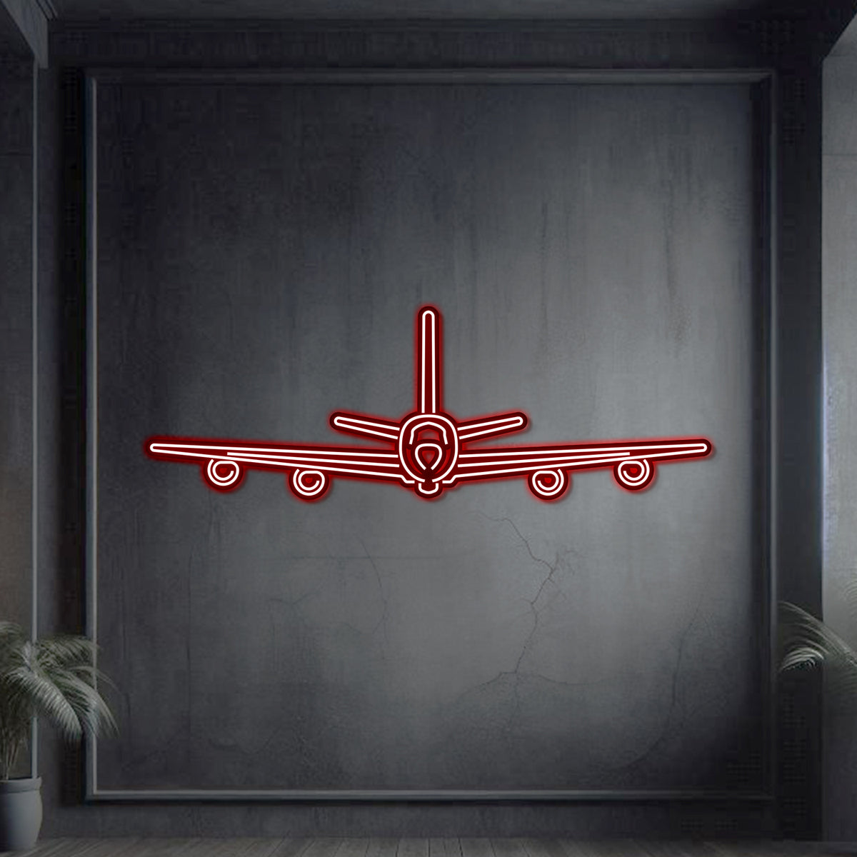 Matte-finish KC‑135R Stratotanker neon wall art, iconic aviation heritage gift for special occasions like retirements or promotions