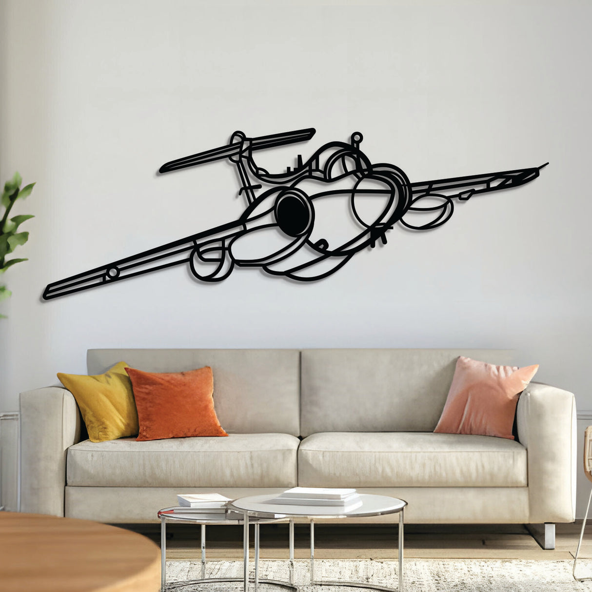 Blackburn Buccaneer Mk 2 low‑level strike aircraft wall art, laser‑cut 2 mm steel with matte textured finish and 3D elevation