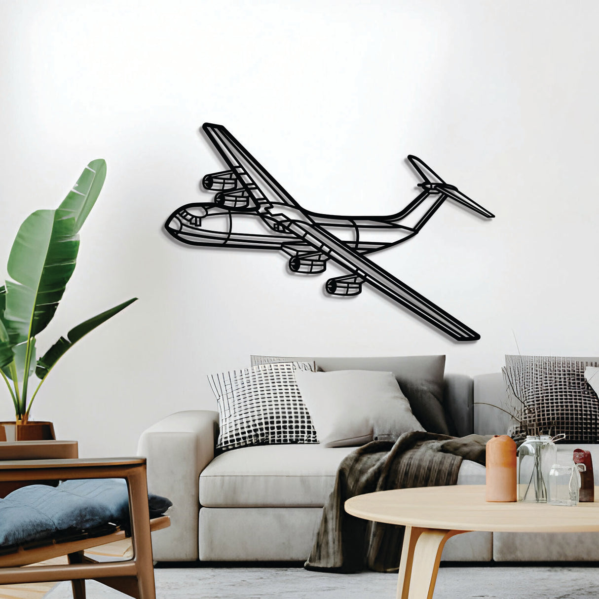 Navigate Craft C‑141B Starlifter décor, ready‑to‑hang with elevation screws, perfect aviation gift for avgeeks