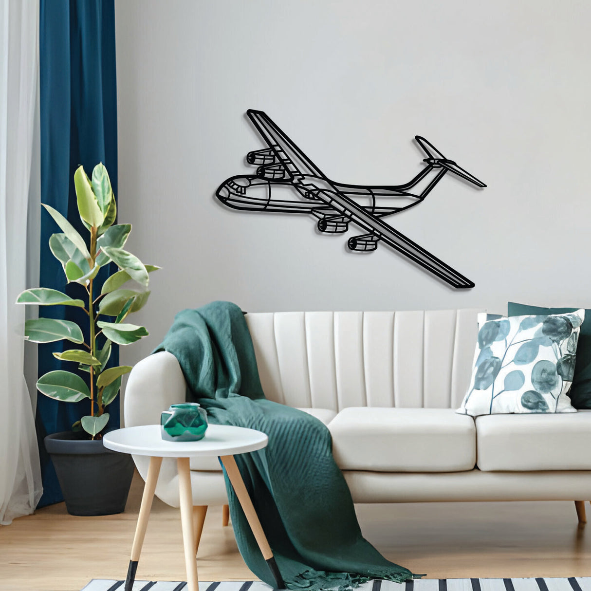Matte‑finish C‑141B Starlifter aircraft wall art, perfect avgeek gift for special occasions like birthdays or housewarmings