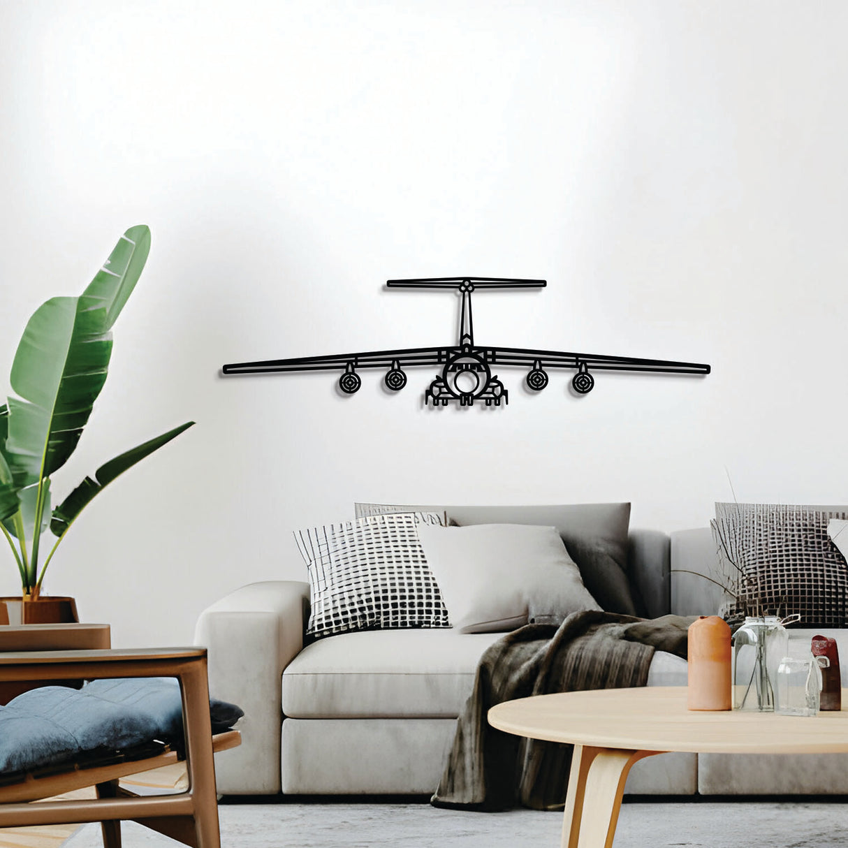 Matte‑finish C‑141B Starlifter aircraft wall art, perfect avgeek gift for special occasions like birthdays or housewarmings