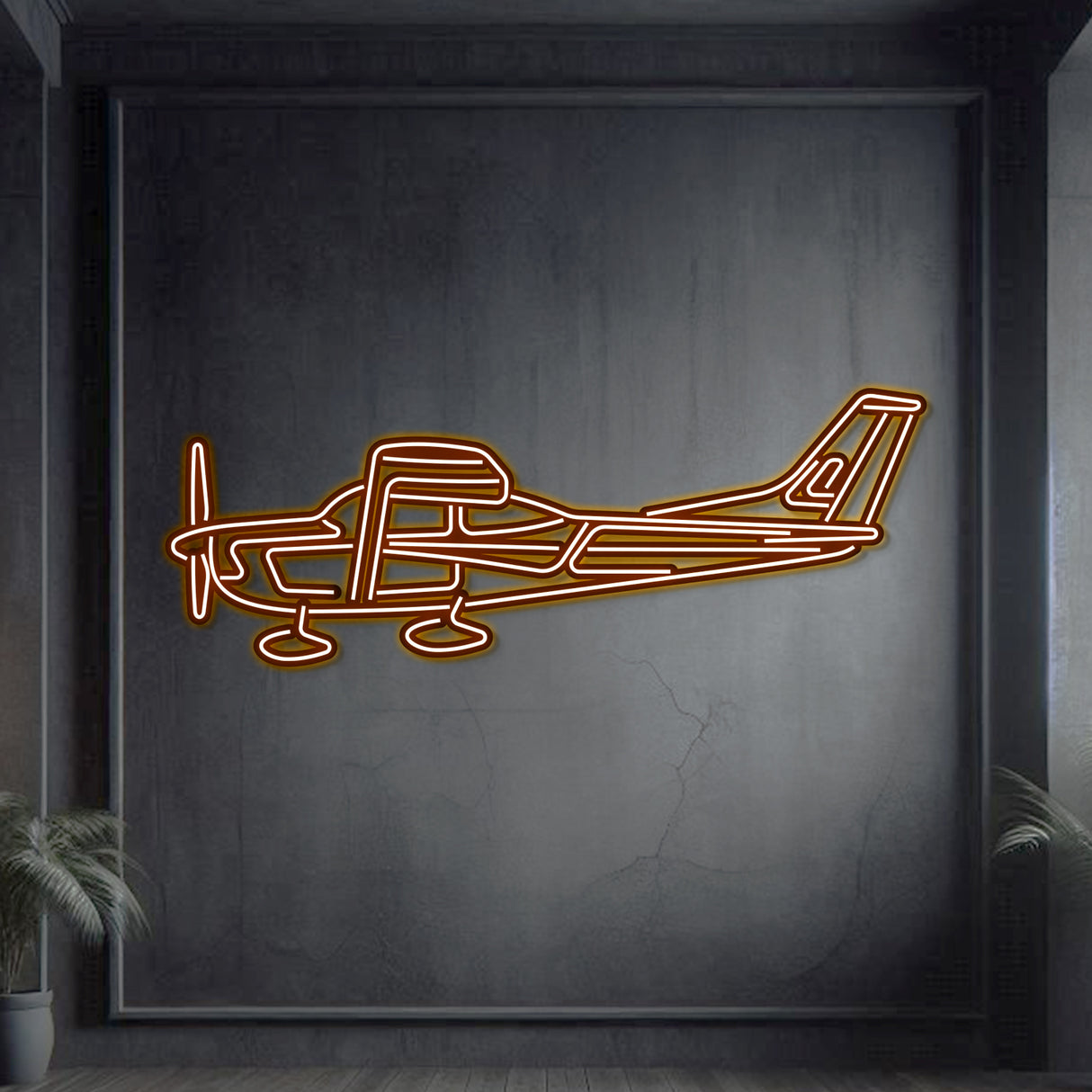 Navigate Craft Skylane décor, ready‑to‑hang neon accent—ideal avgeek gift for general aviation pilots and flying club members