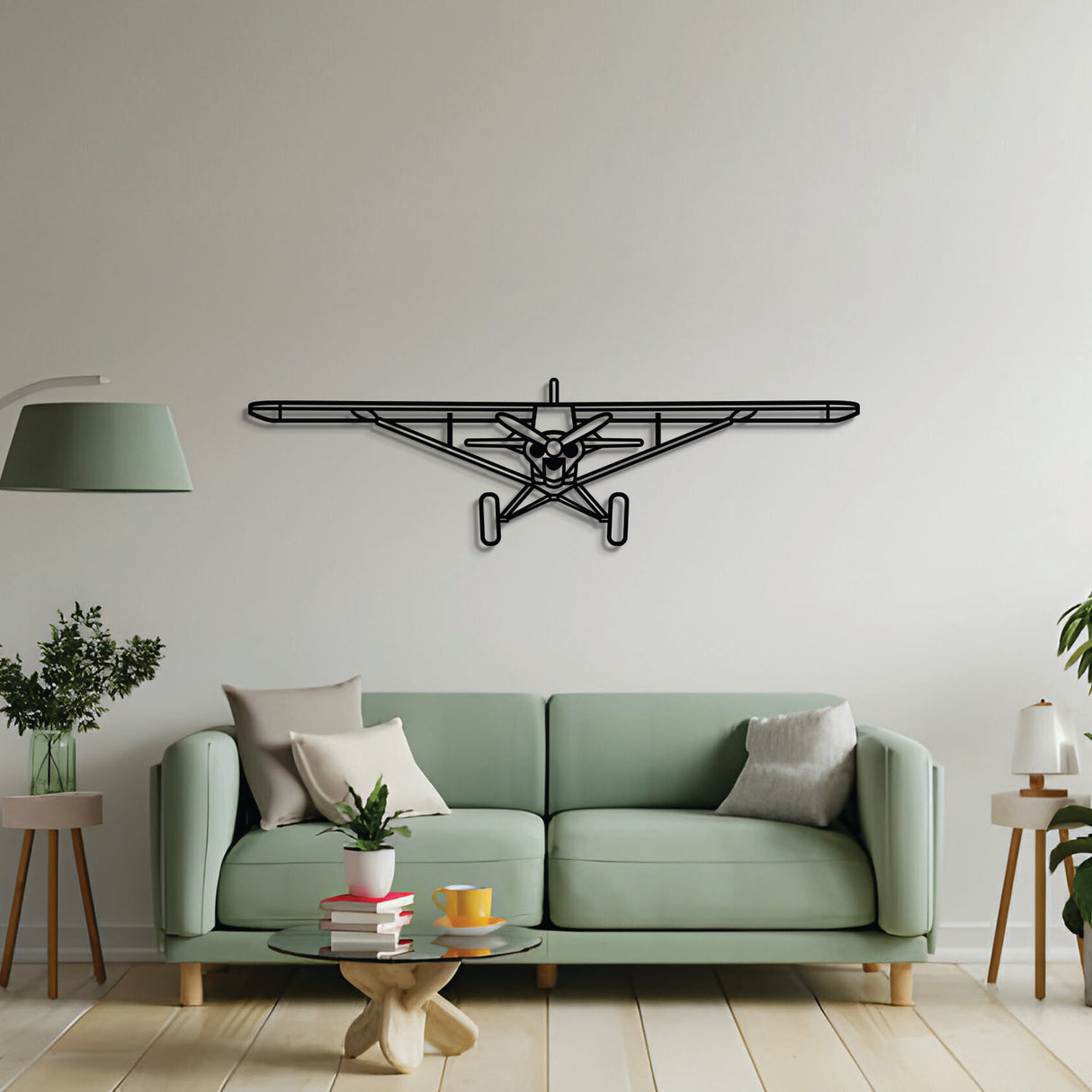2 mm steel Carbon Cub wall art, textured matte finish, floats approximately 1 cm off wall for dramatic 3D effect