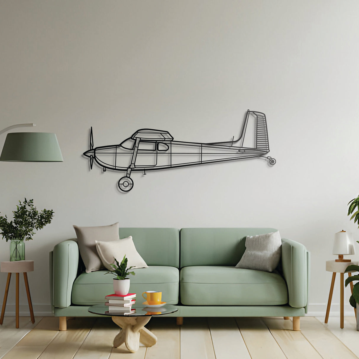 Cessna 180F Skywagon metal wall art, rugged matte steel, perfect gift for aviation and adventure enthusiasts