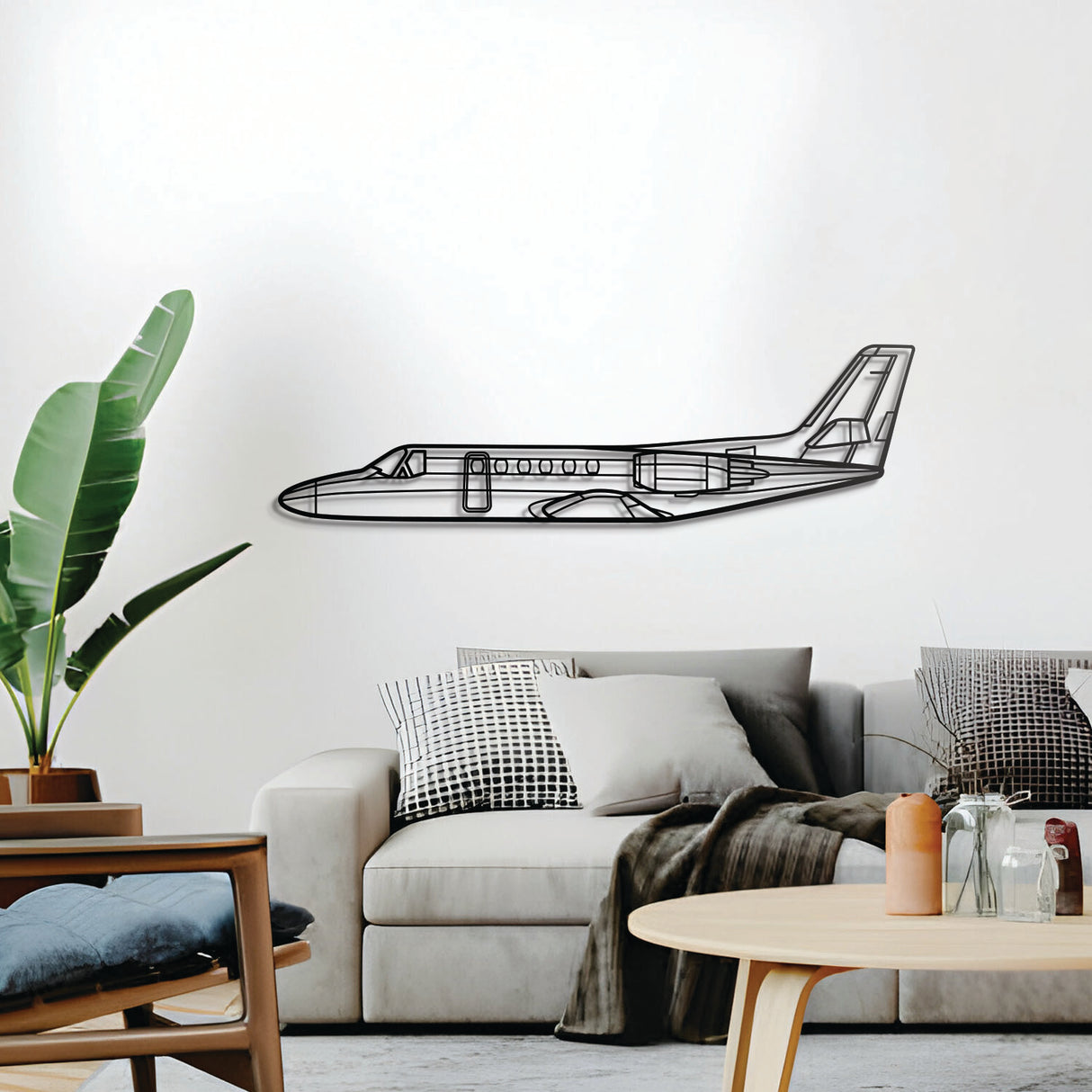 Citation II business jet wall art — elegant aviation décor for hangar, office, or modern living space