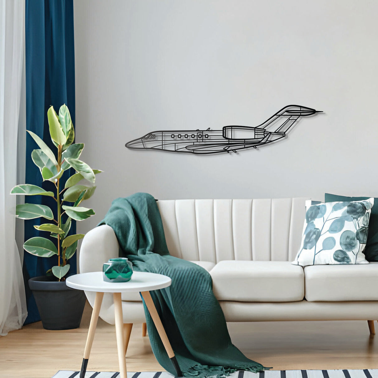 Citation X business jet silhouette wall decoration – handcrafted metal art for aviation enthusiasts
