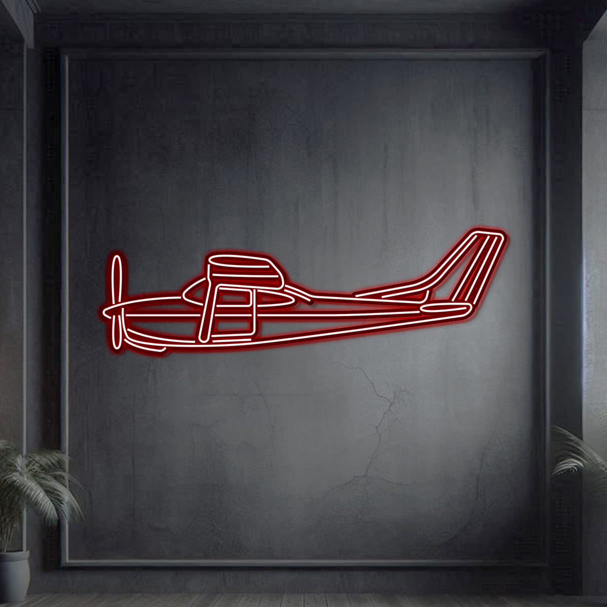 Matte-finish R182 neon aircraft wall art, exceptional aviation heritage gift for special occasions like anniversaries or graduations