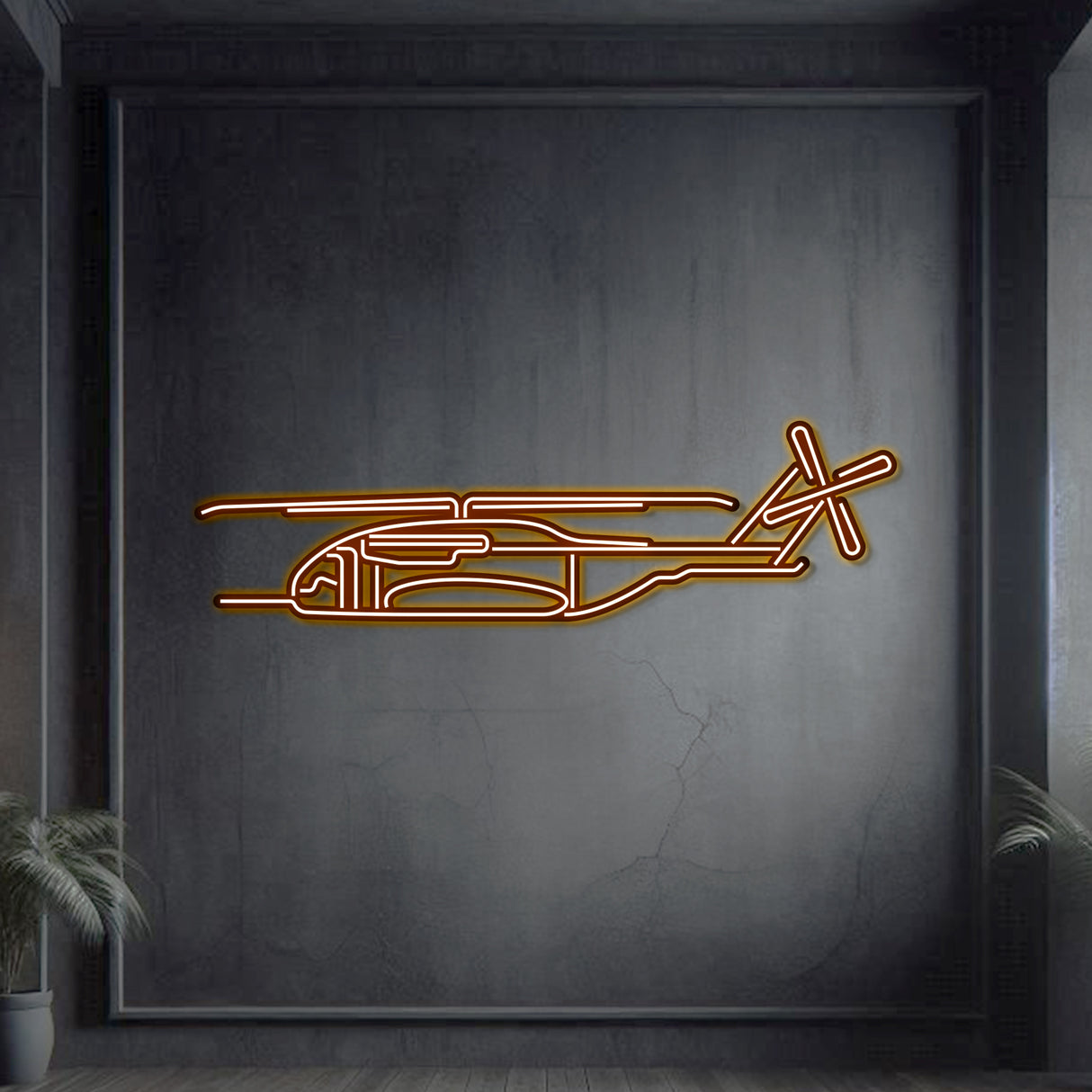 Navigate Craft CH‑53K décor, ready‑to‑hang wall art with neon accent—perfect gift for military rotorcraft aficionados and heavy‑lift aviation fans
